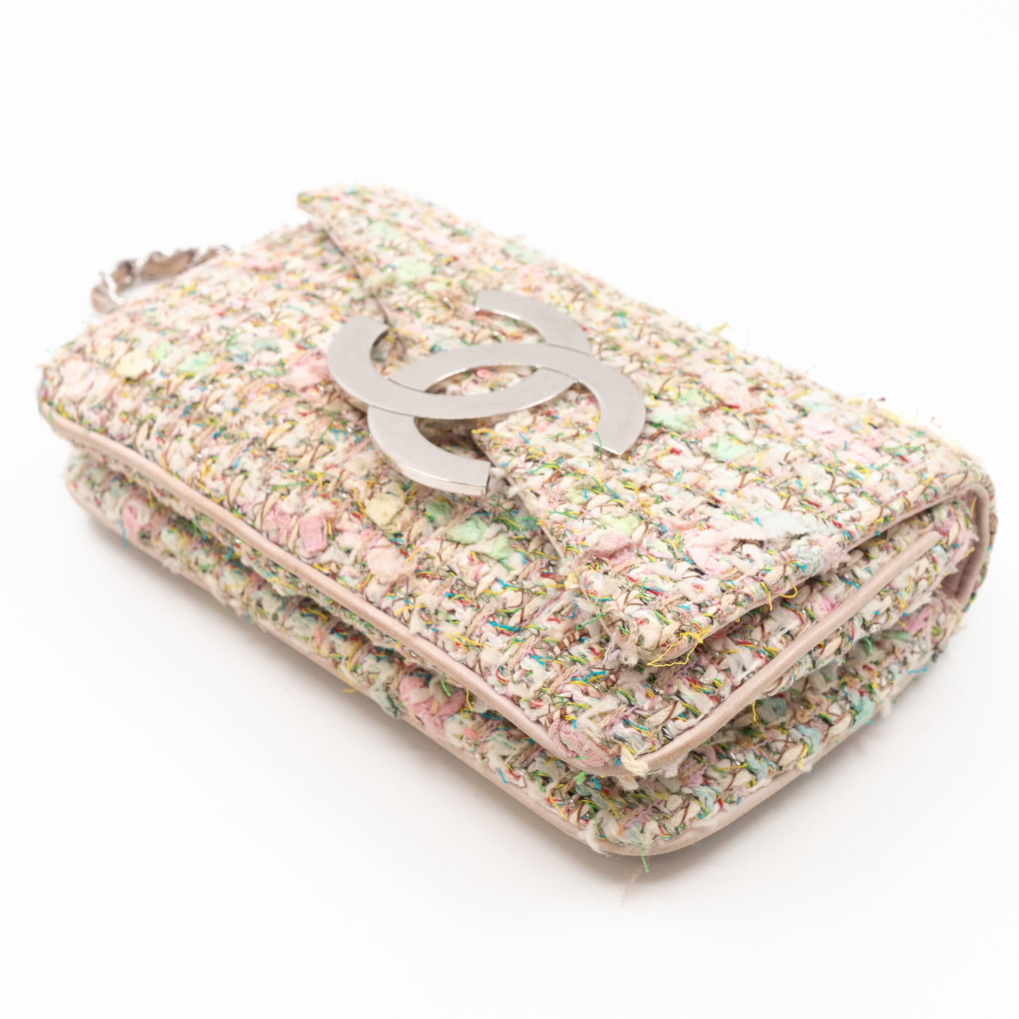 Small Diagonal Flap CC Shoulder Bag Tweed