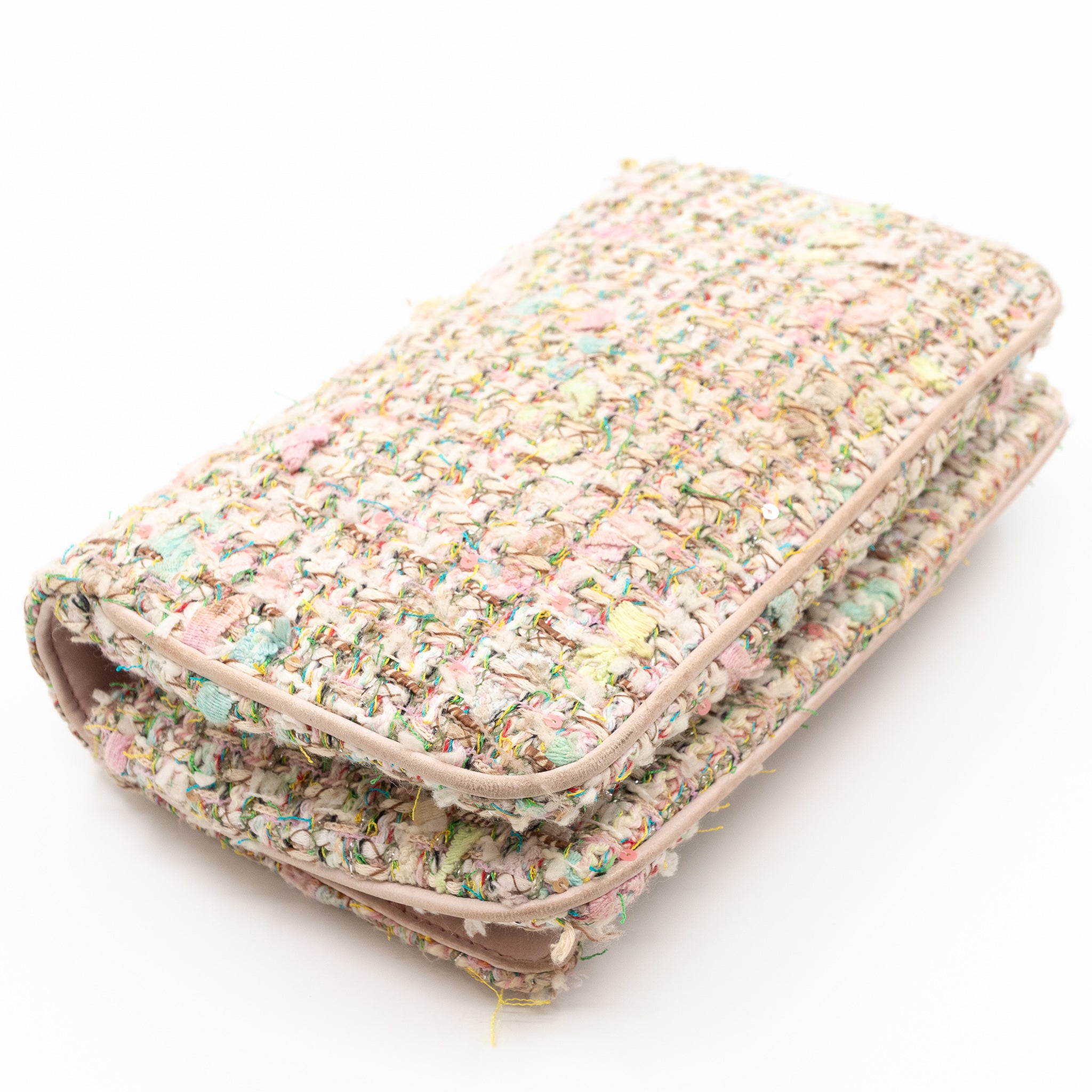 Small Diagonal Flap CC Shoulder Bag Tweed