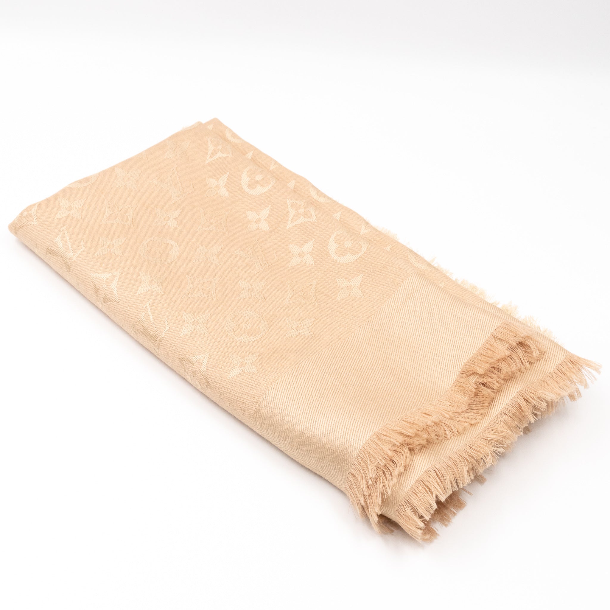 Monogram Shawl Beige
