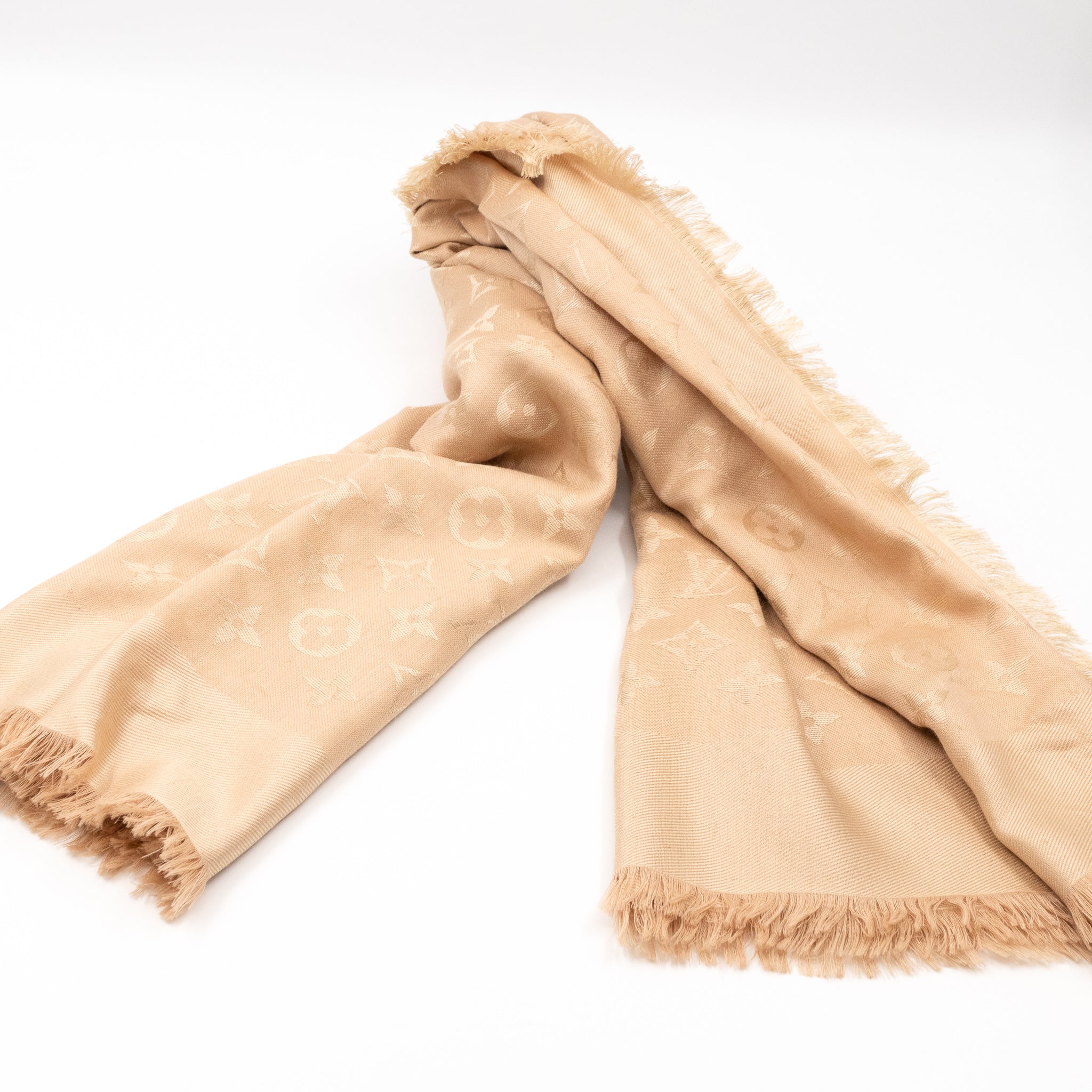 Monogram Shawl Beige