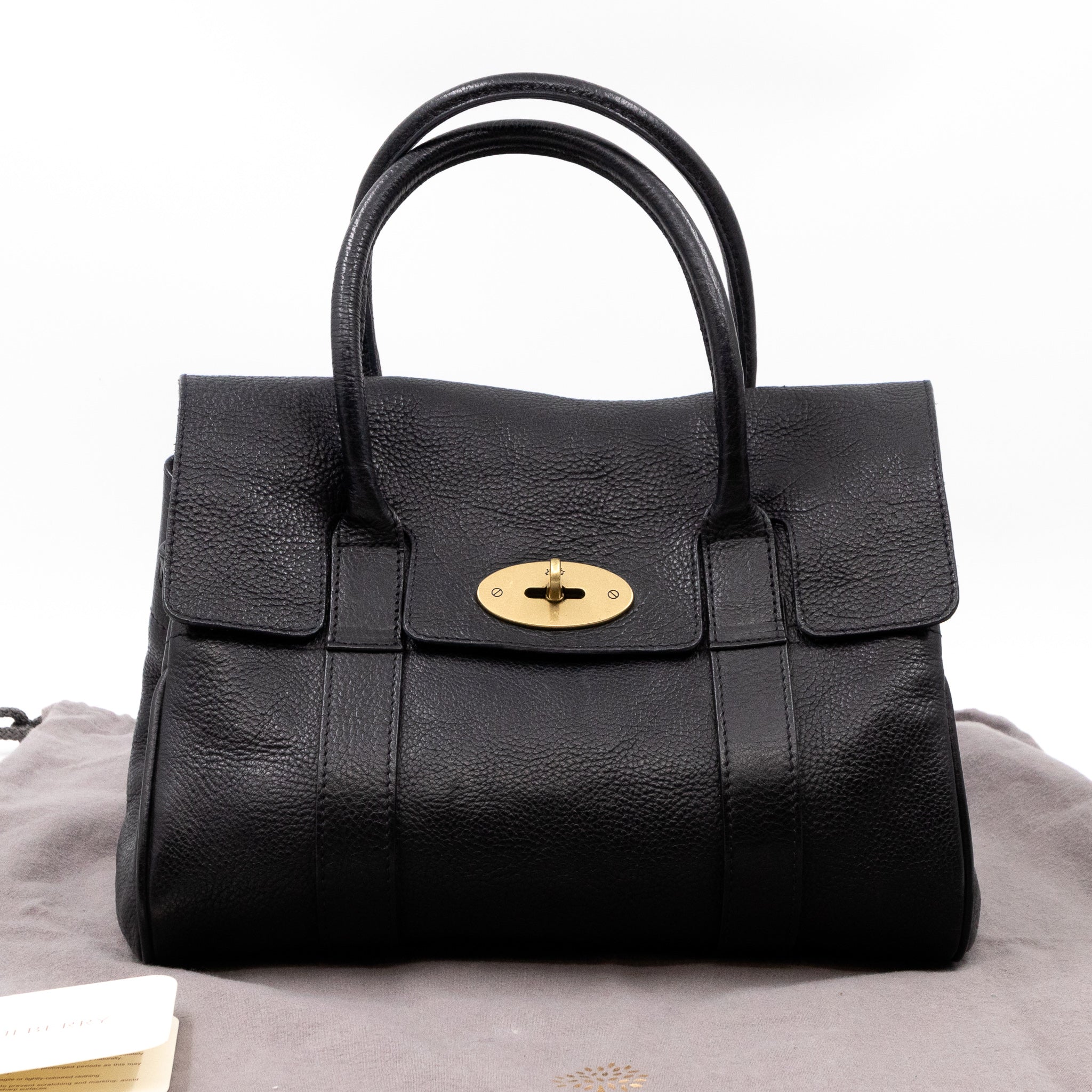 Small Bayswater Black Leather