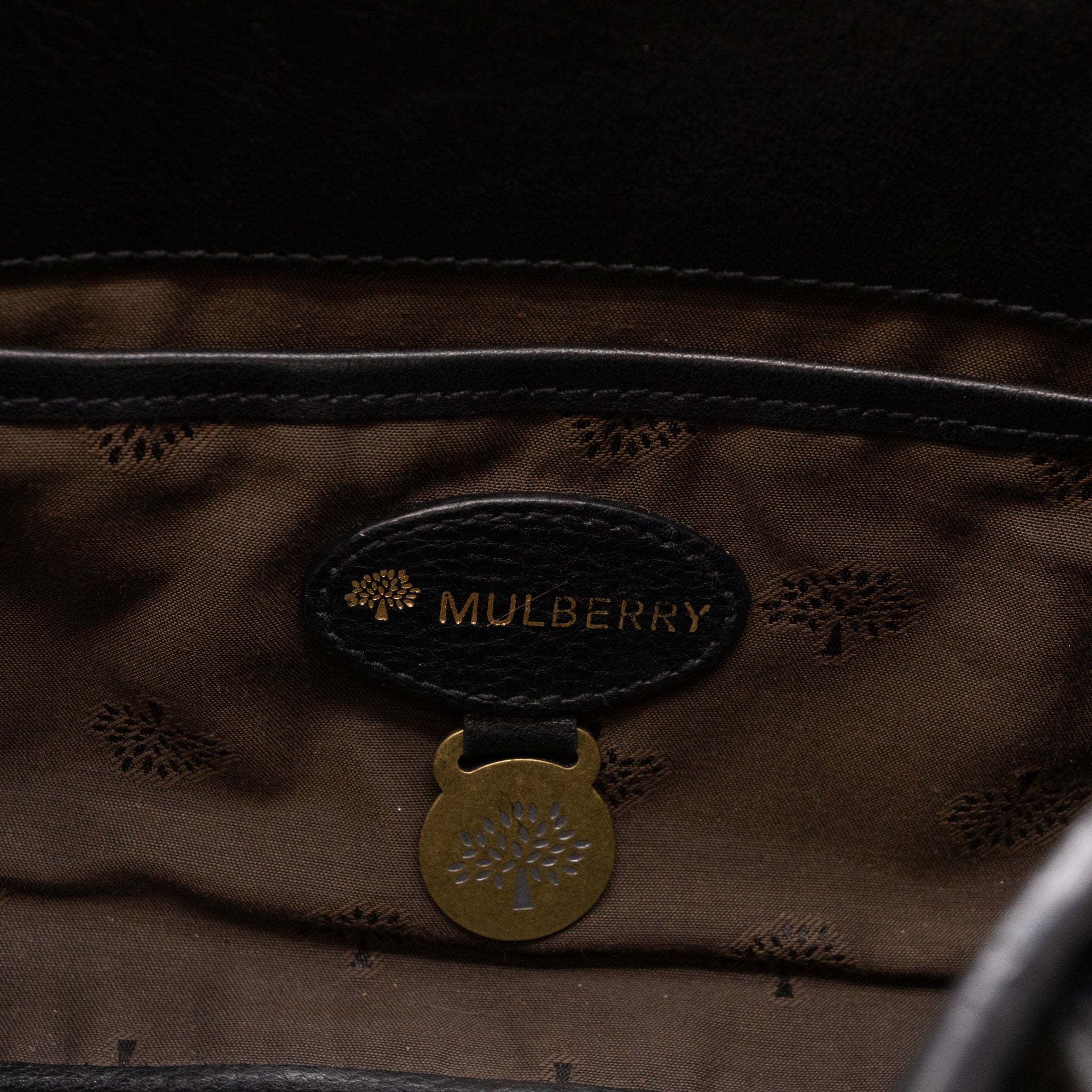 Small Bayswater Black Leather