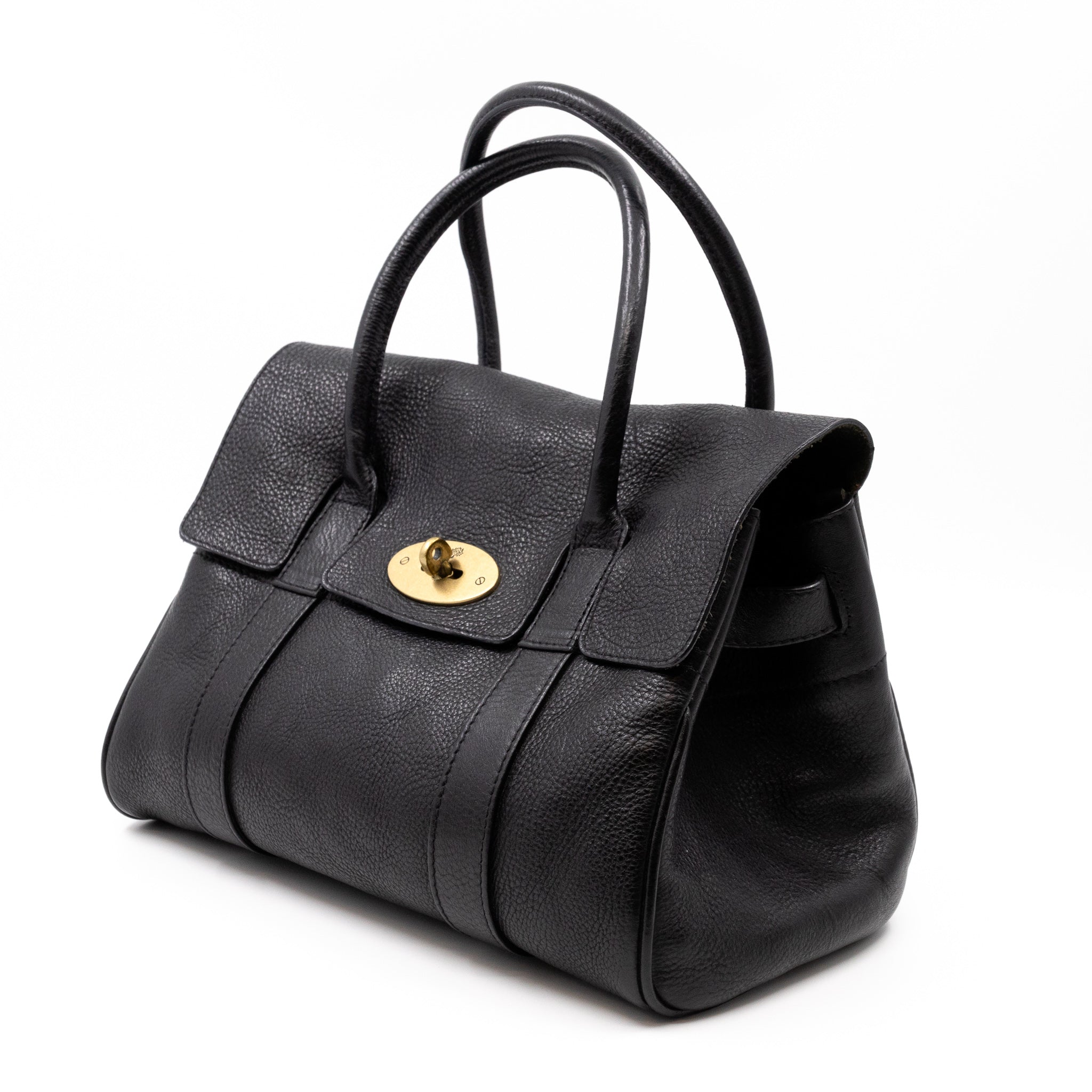 Small Bayswater Black Leather