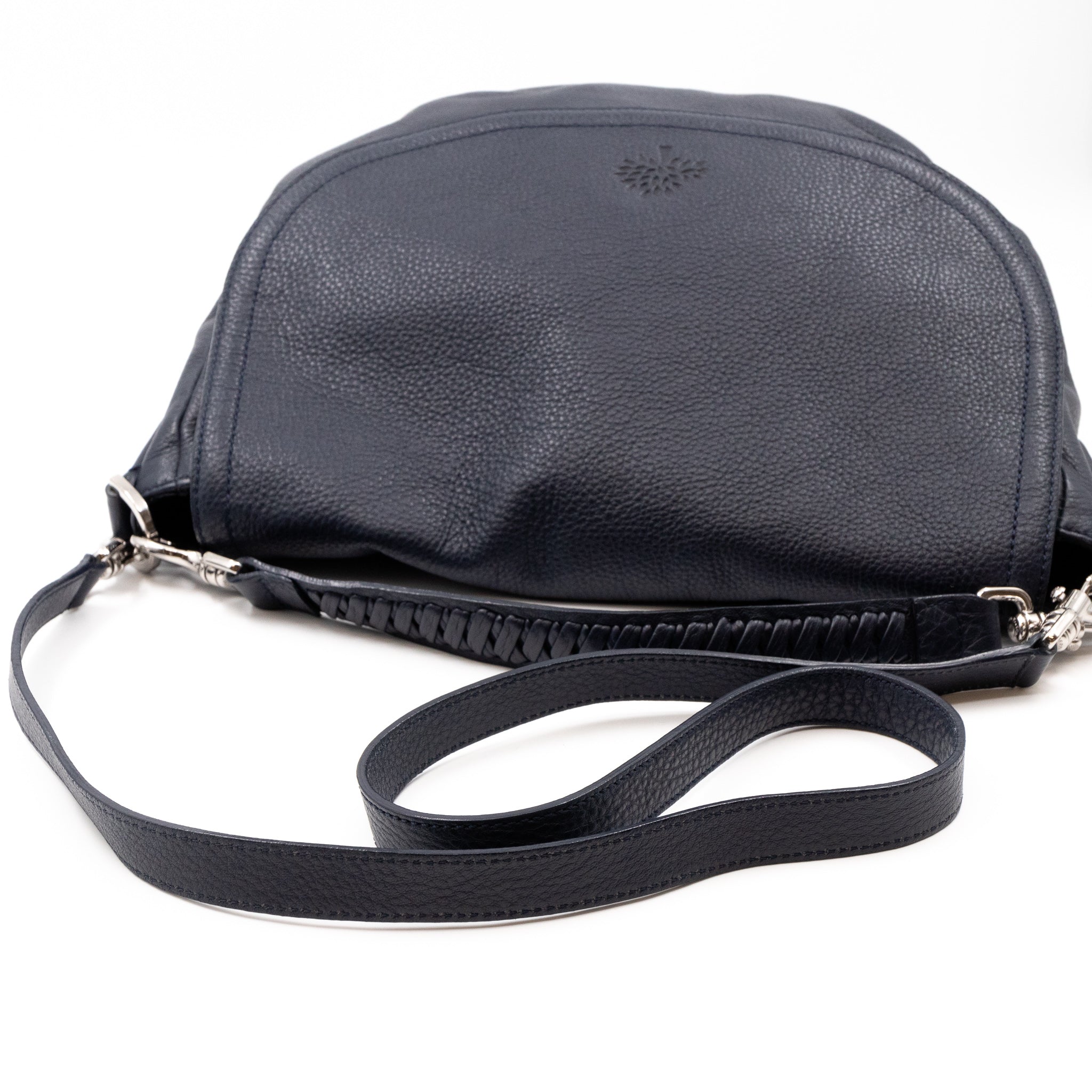 Effie Satchel Navy Blue Leather