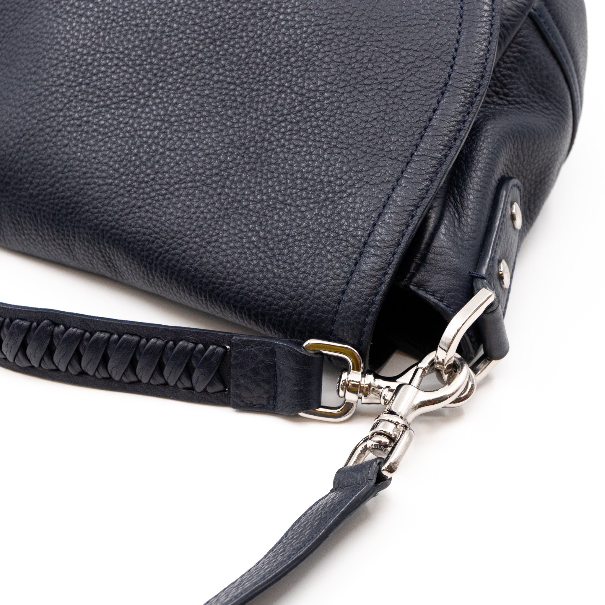 Effie Satchel Navy Blue Leather