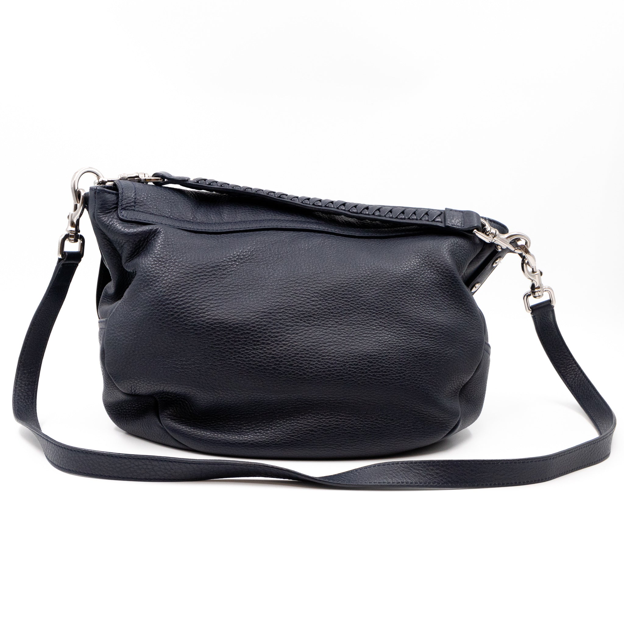 Effie Satchel Navy Blue Leather