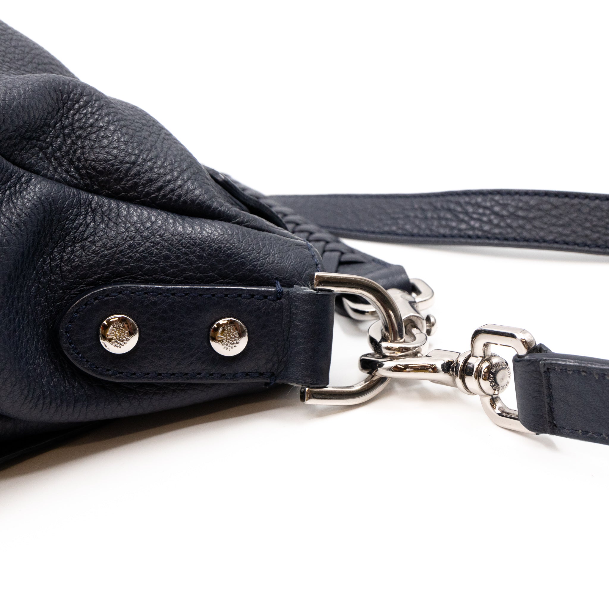 Effie Satchel Navy Blue Leather