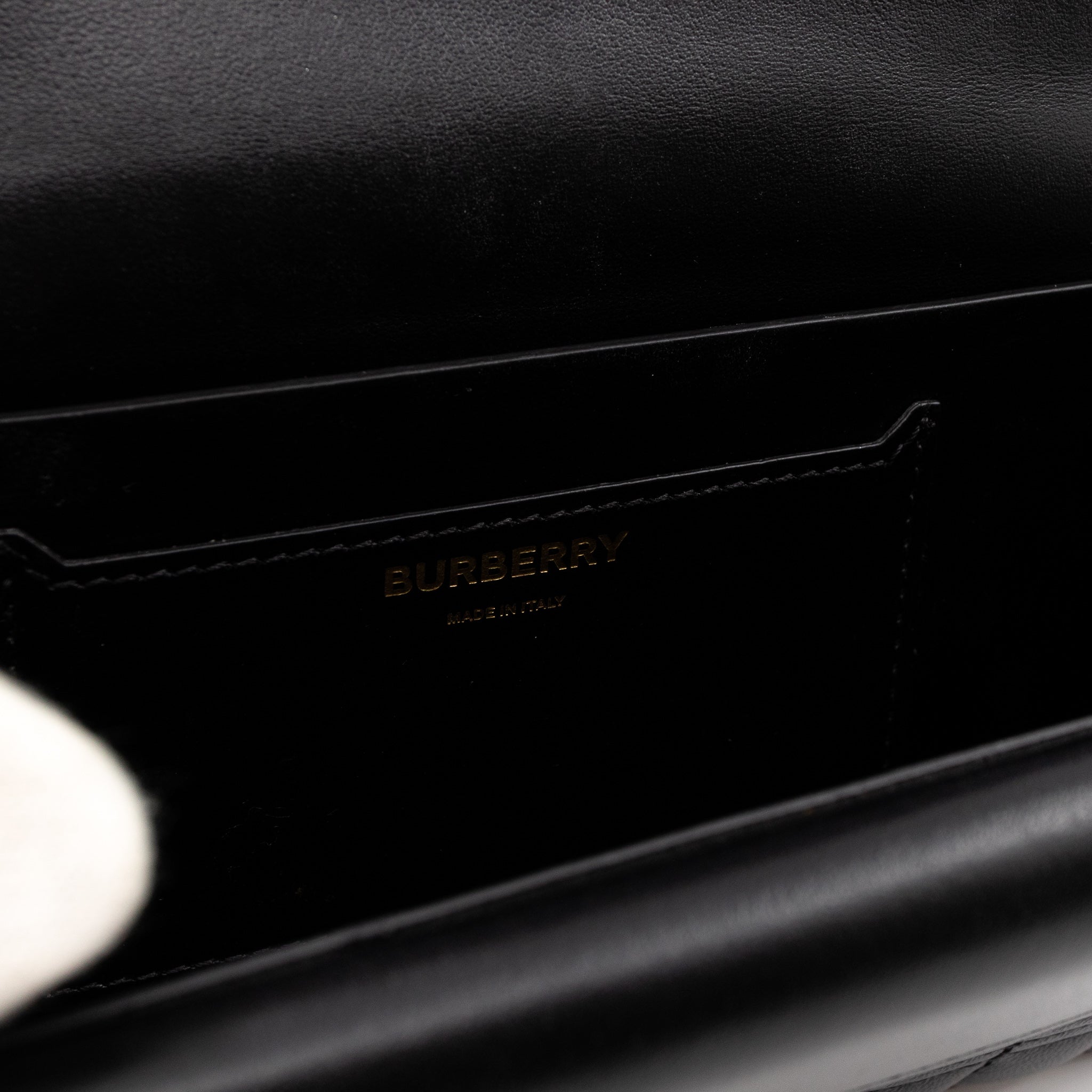 TB Envelope Belt Bag Quilted Black Leather
