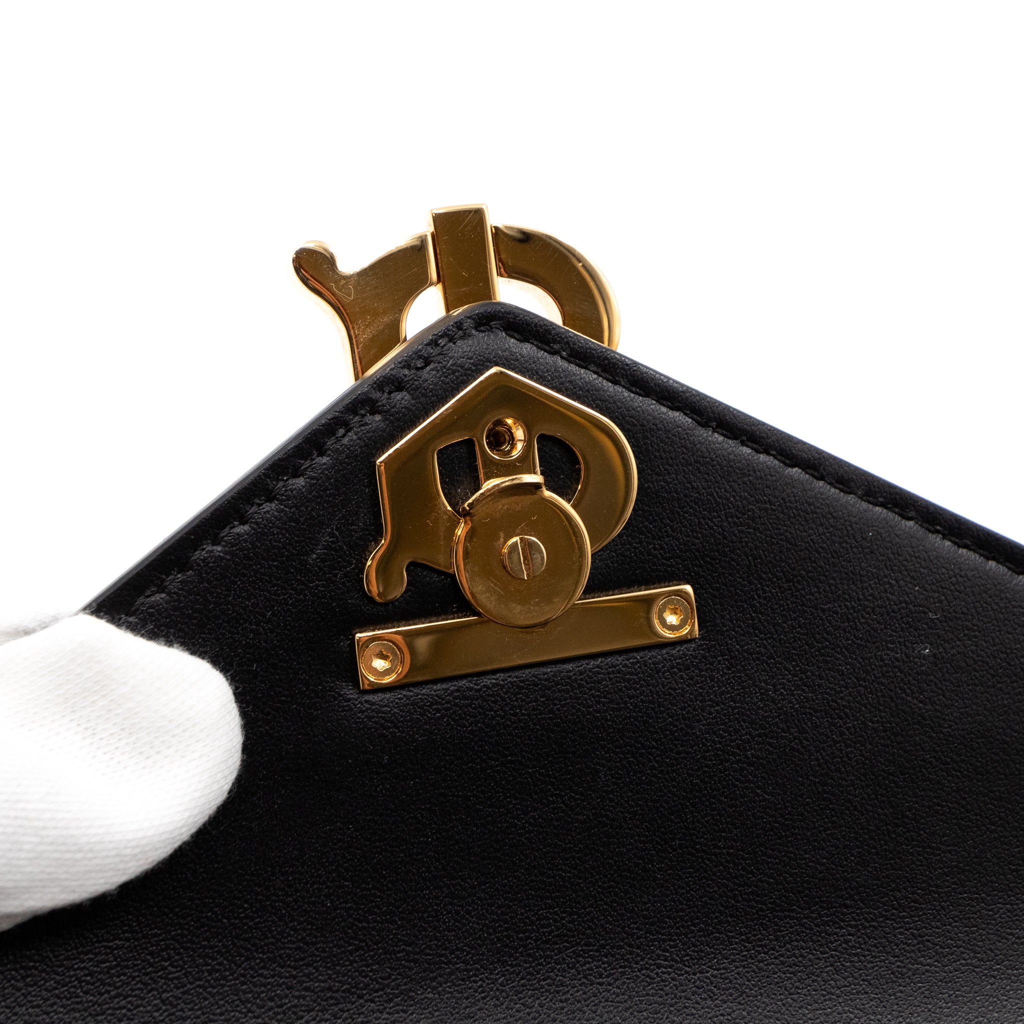 TB Envelope Belt Bag Quilted Black Leather