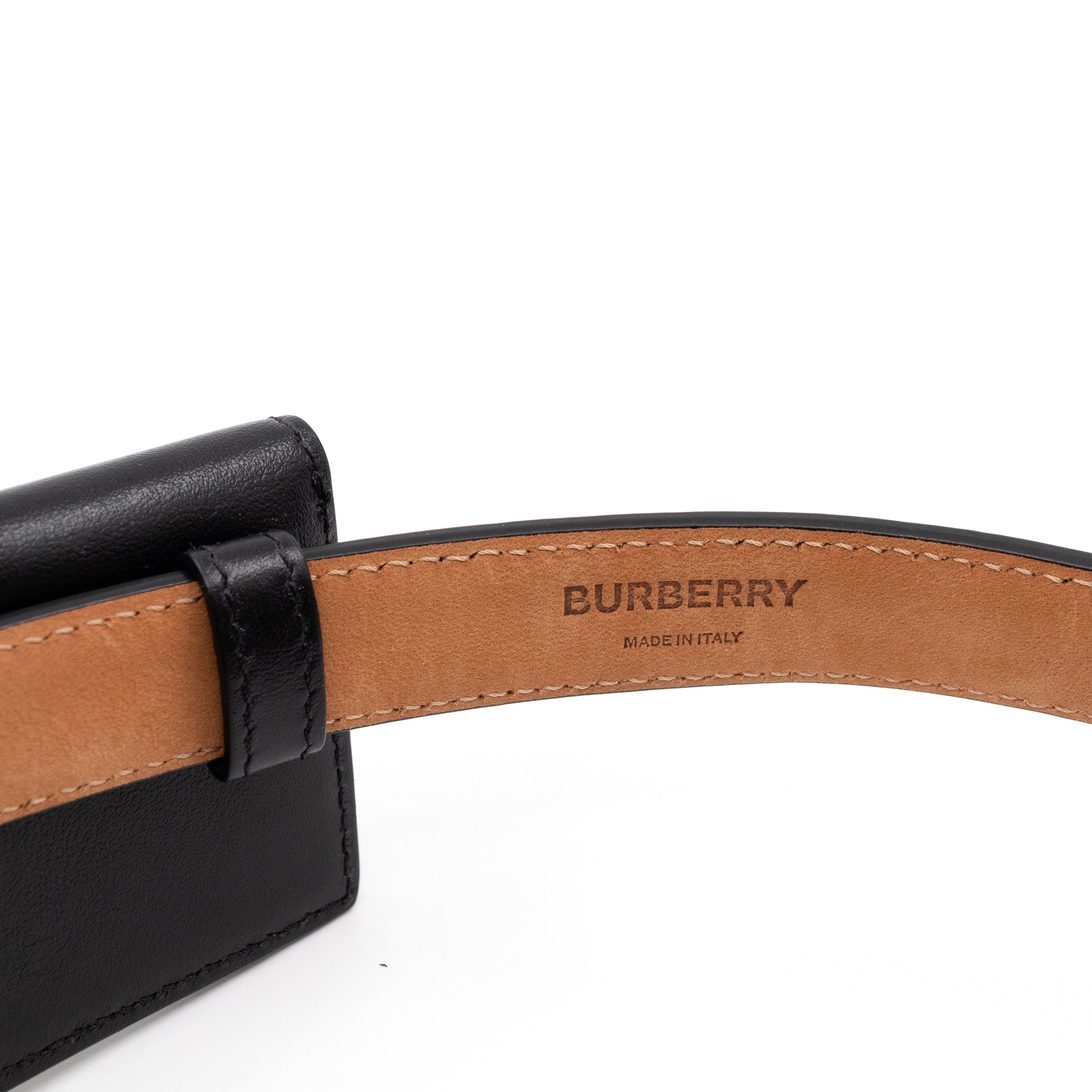 TB Envelope Belt Bag Quilted Black Leather