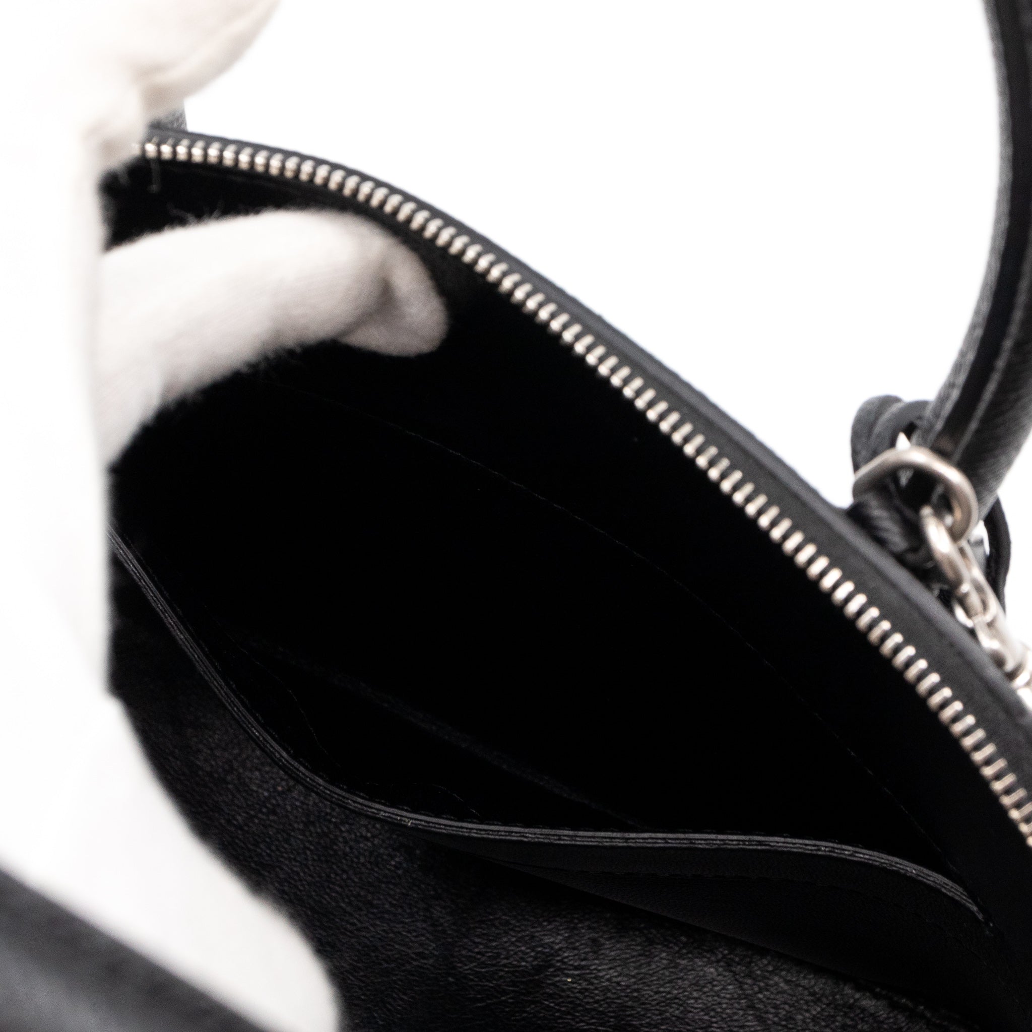 Ville Top Handle Small Black Leather