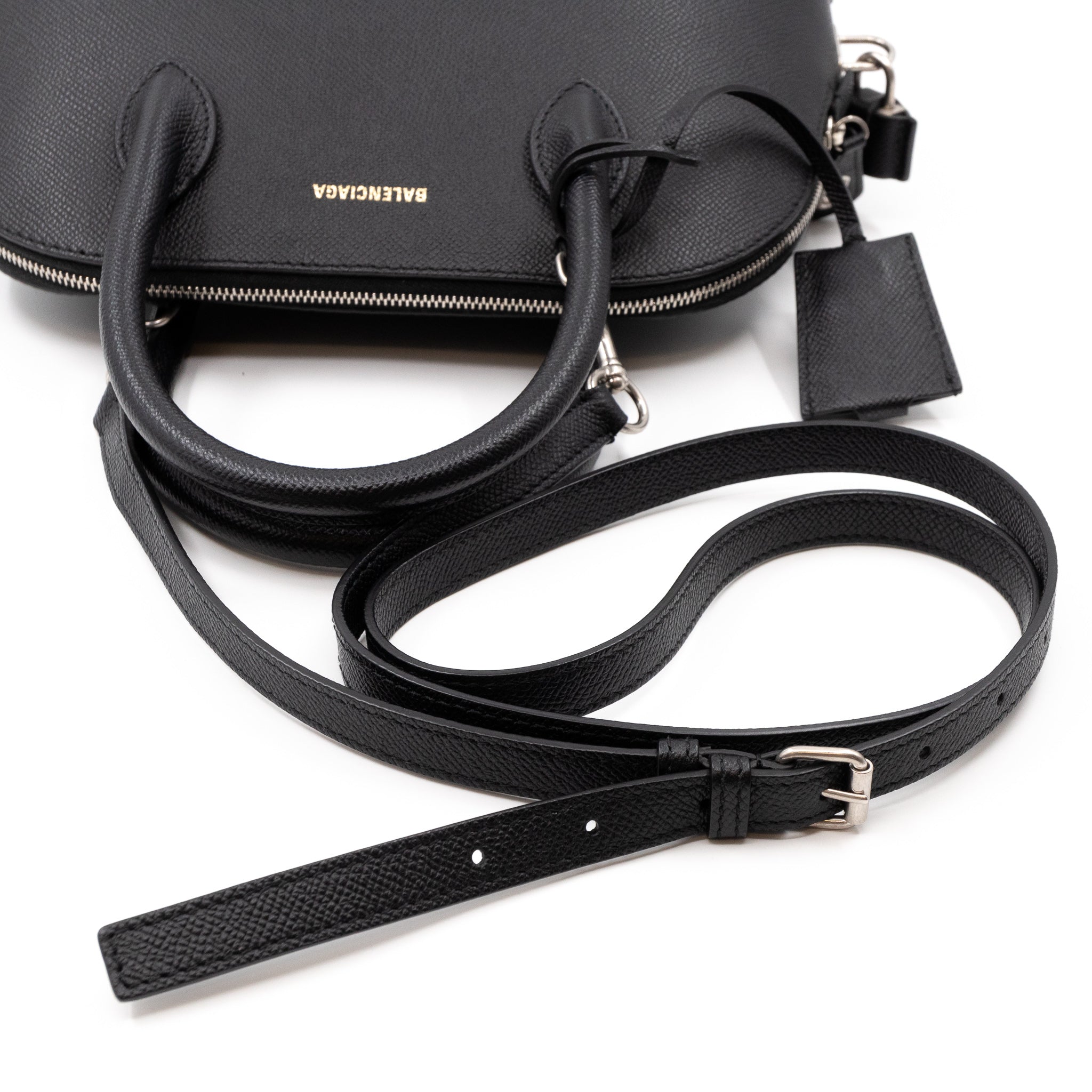Ville Top Handle Small Black Leather