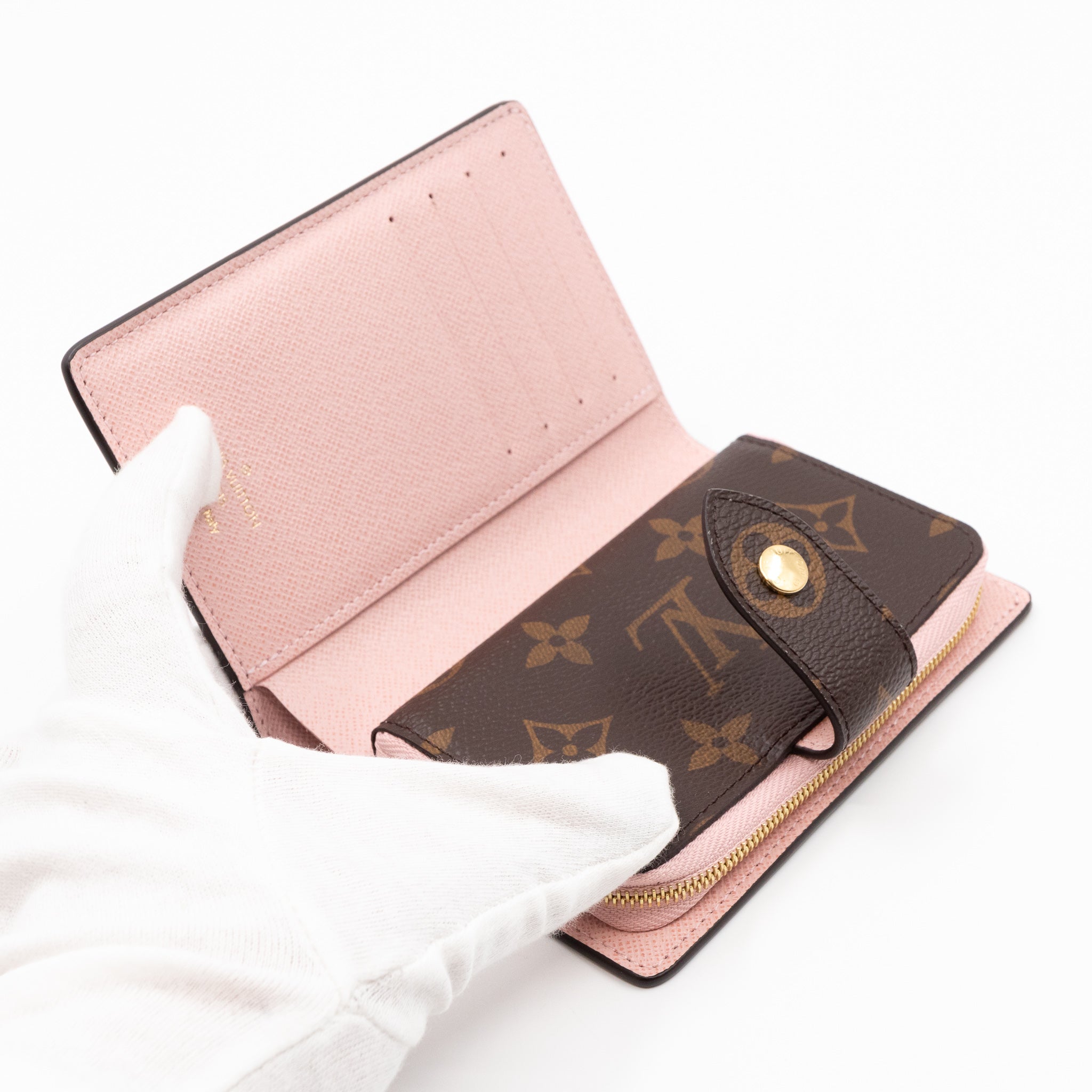 Juliette Wallet Monogram Rose Ballerine