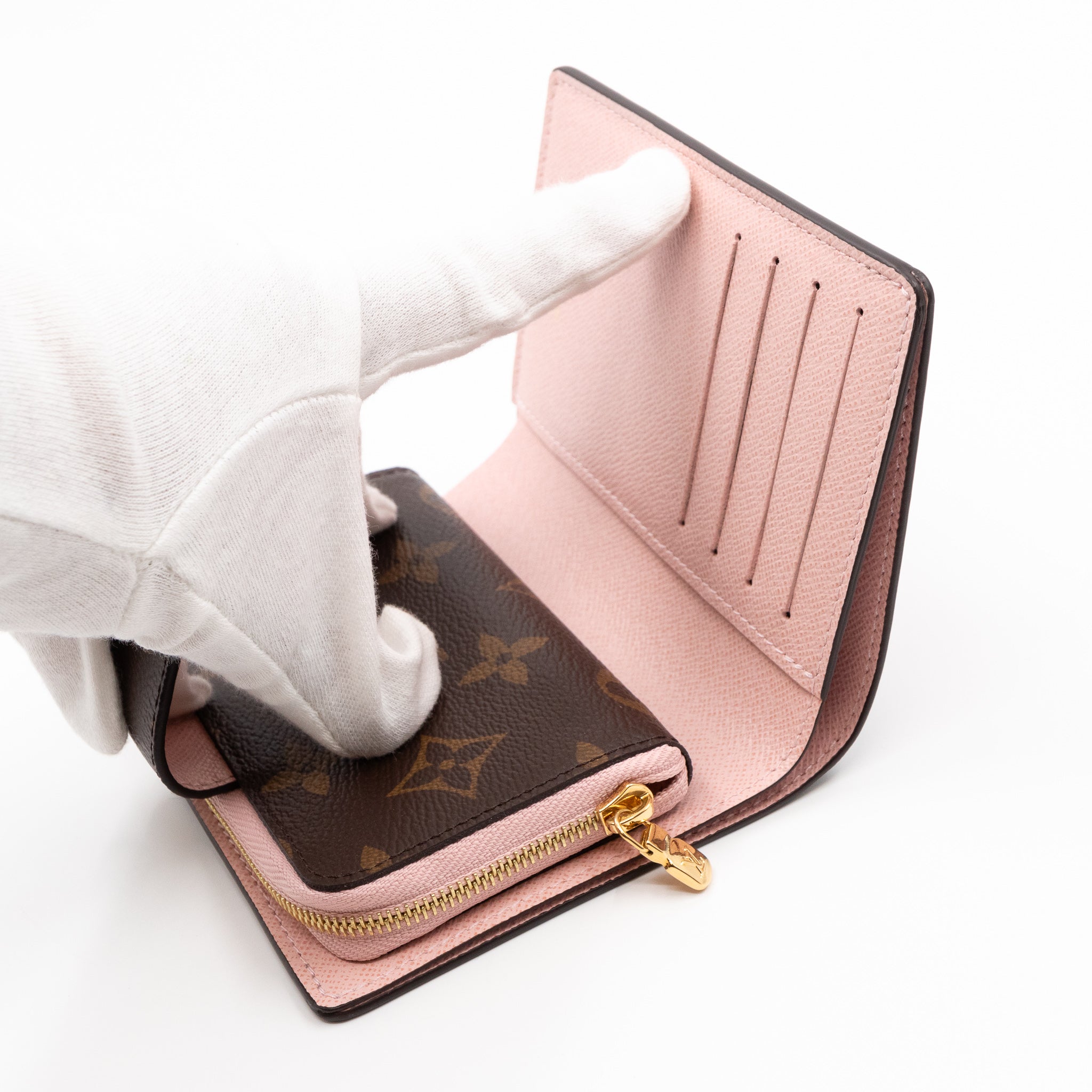 Juliette Wallet Monogram Rose Ballerine