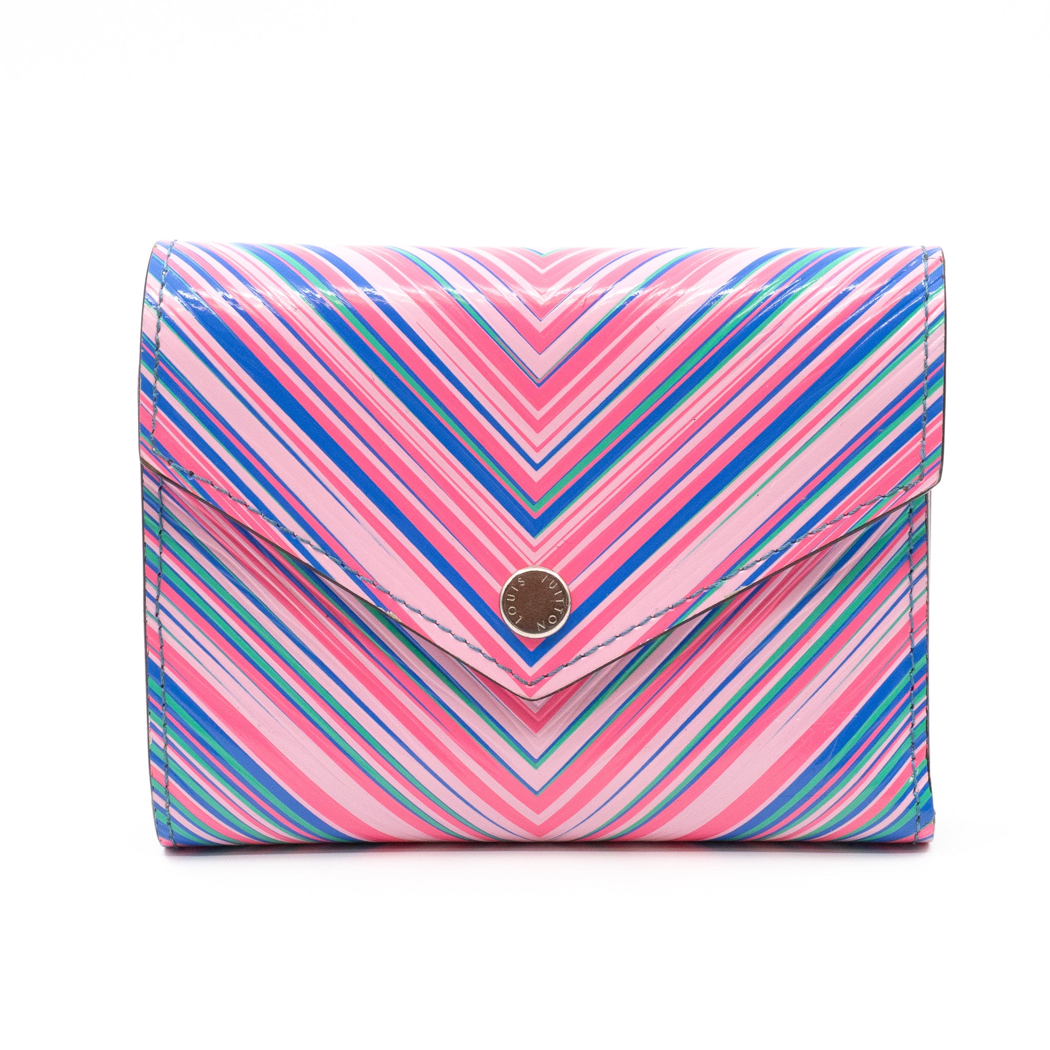 Victorine Wallet Epi Tropical Blue Rose