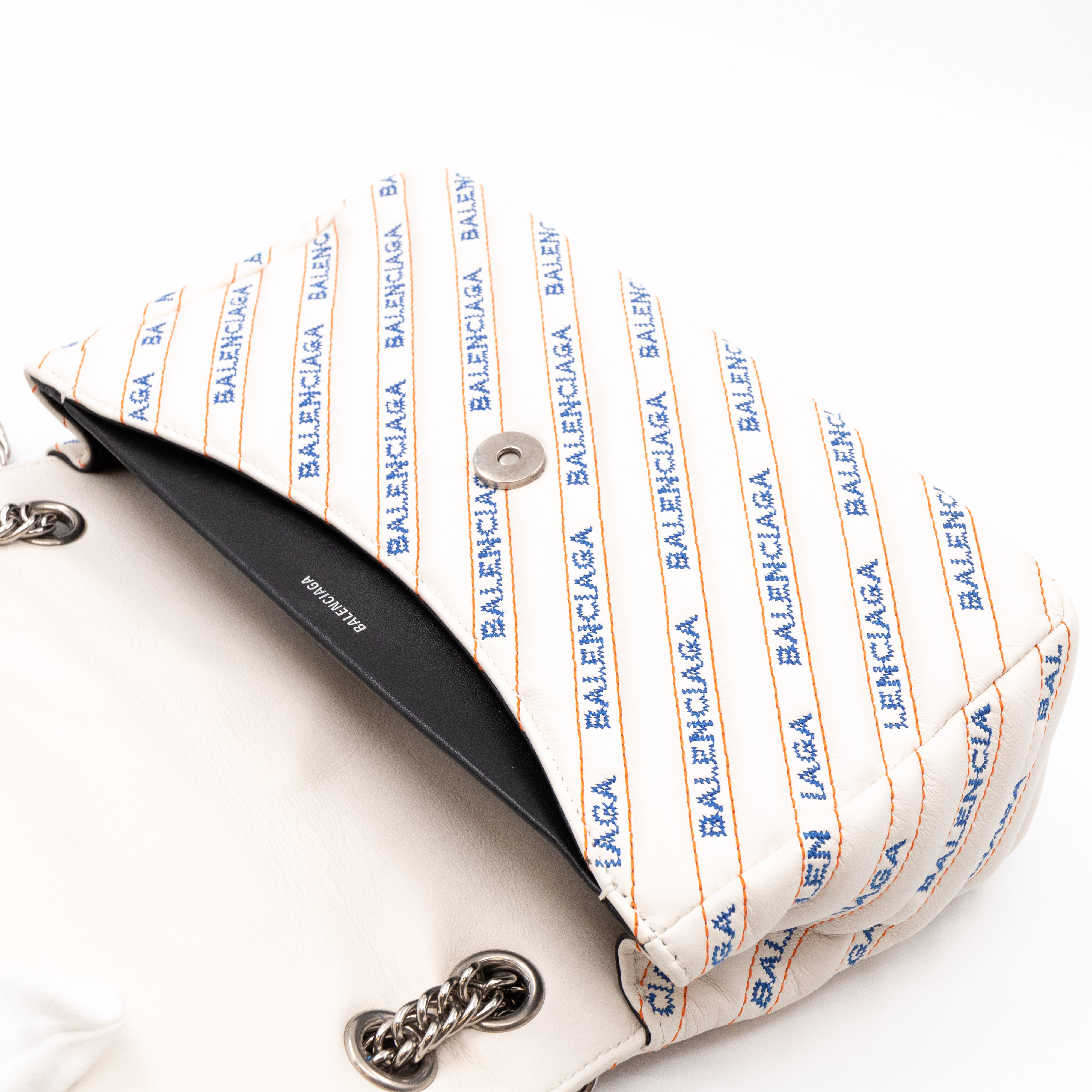 BB Round Charm Bag White Leather