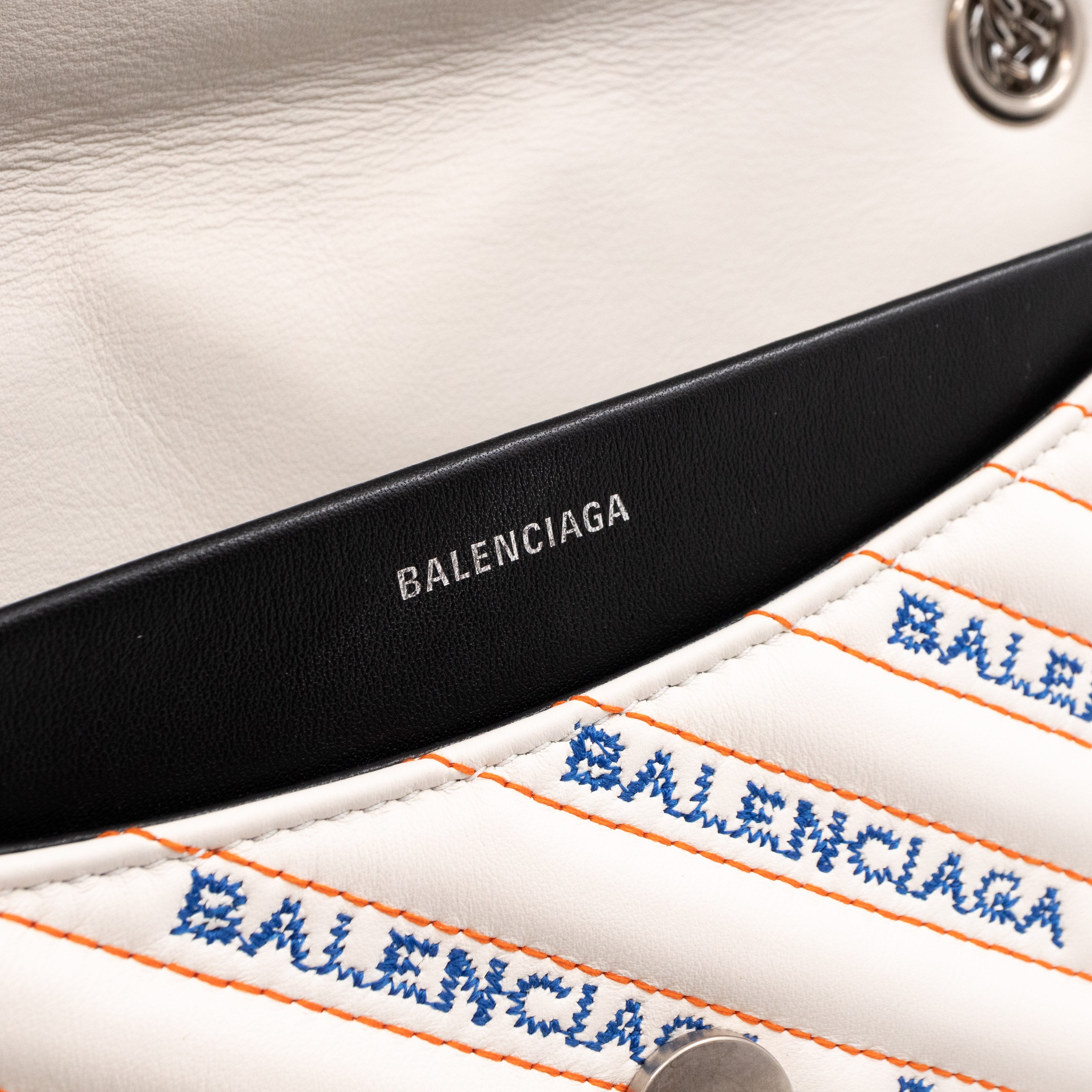 BB Round Charm Bag White Leather