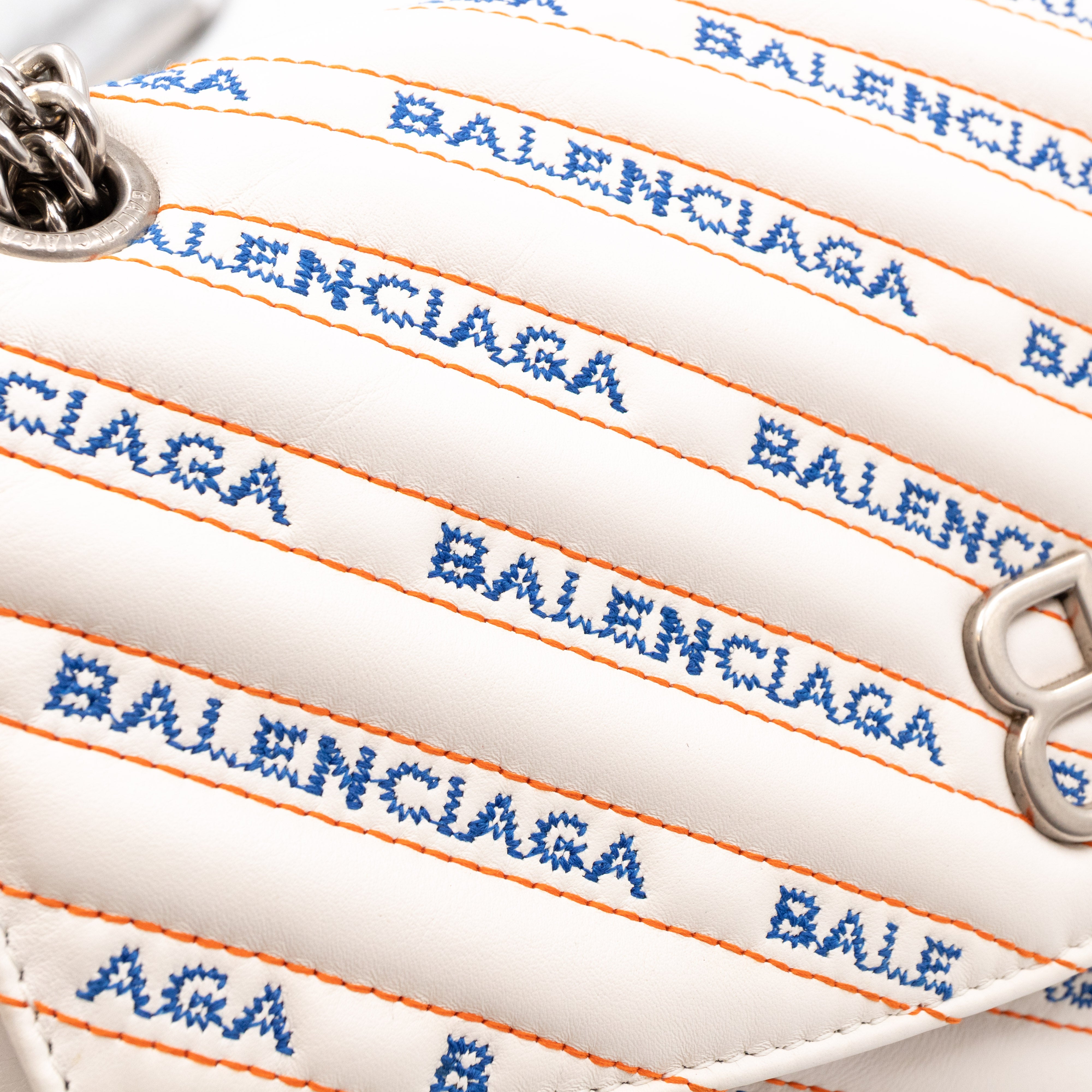 BB Round Charm Bag White Leather