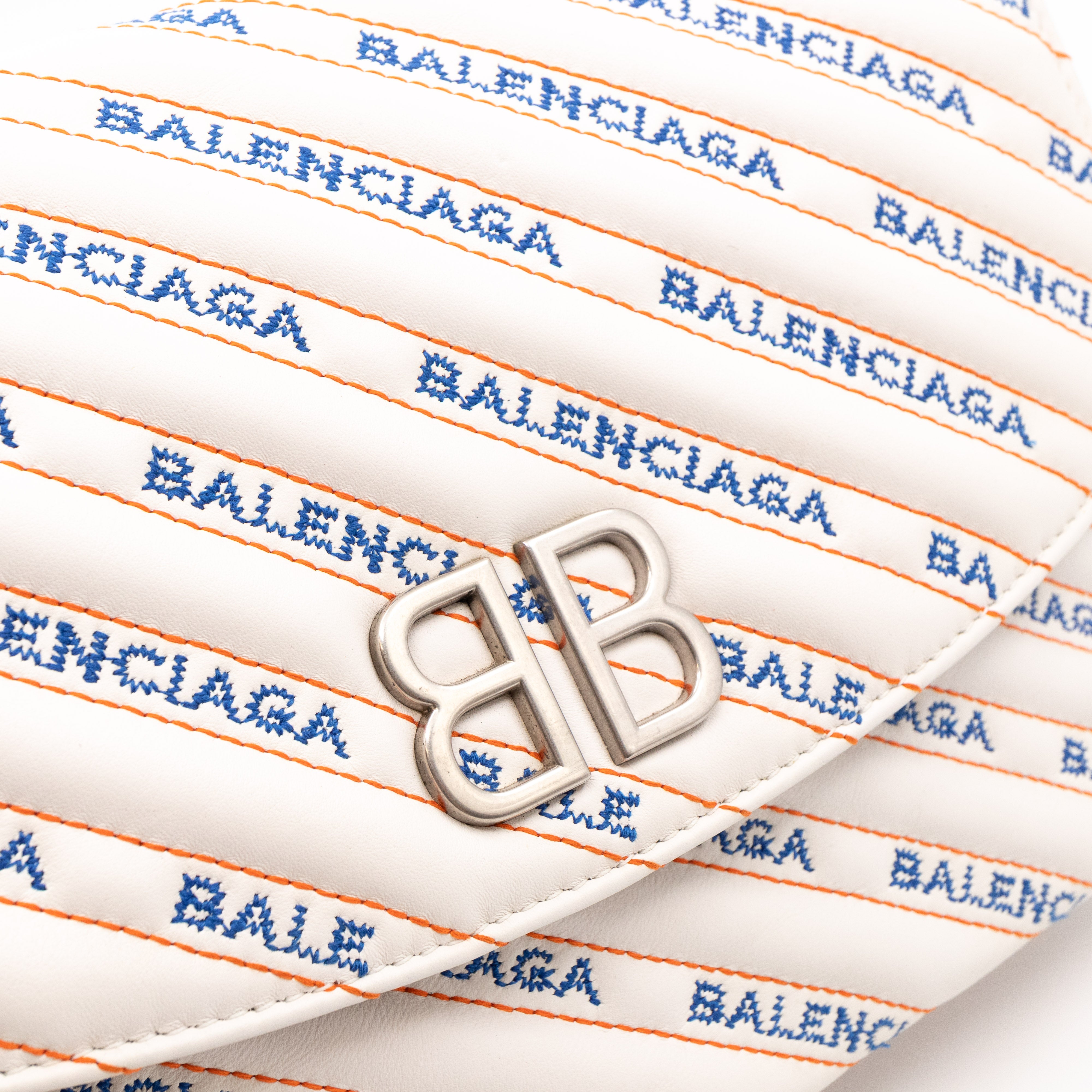 BB Round Charm Bag White Leather