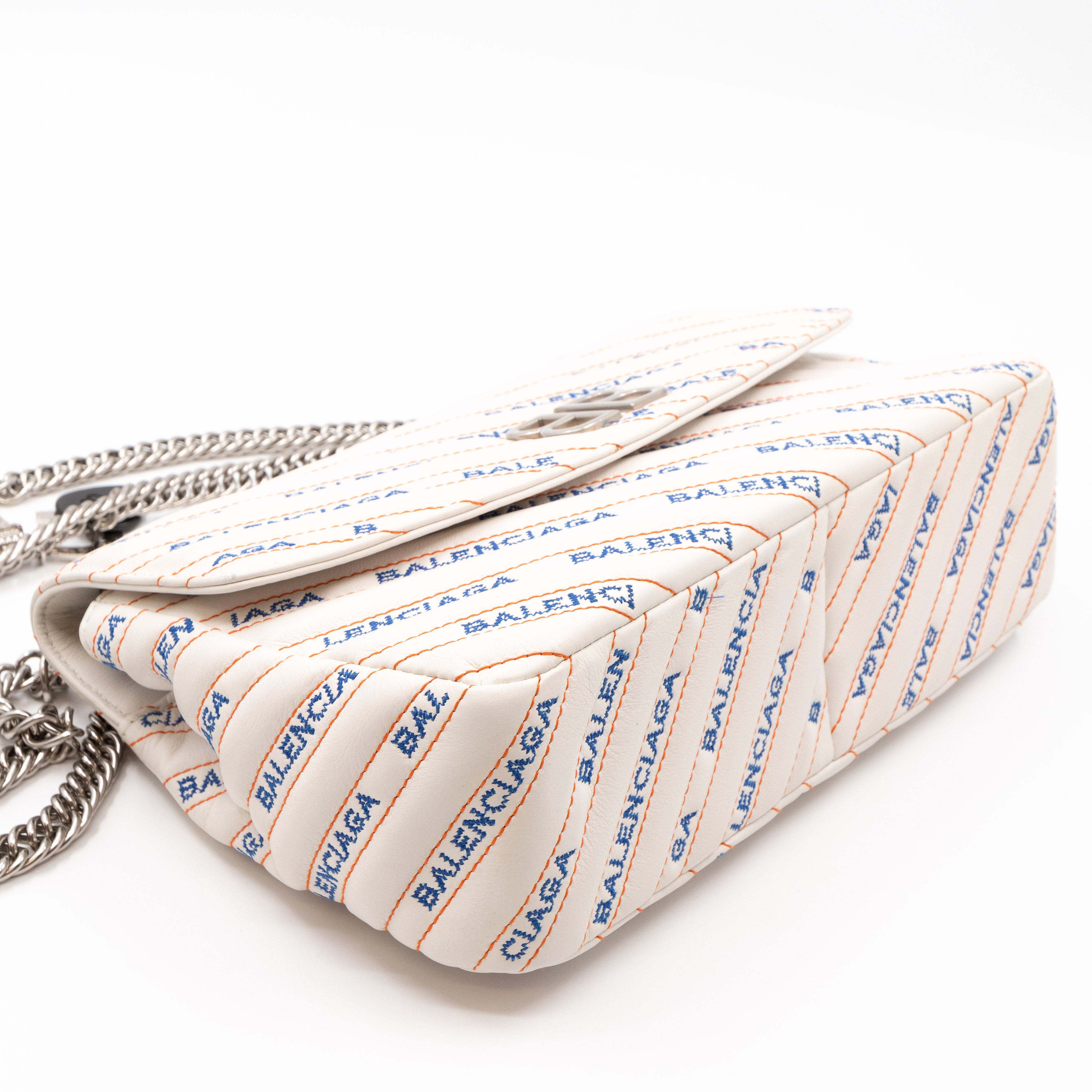 BB Round Charm Bag White Leather