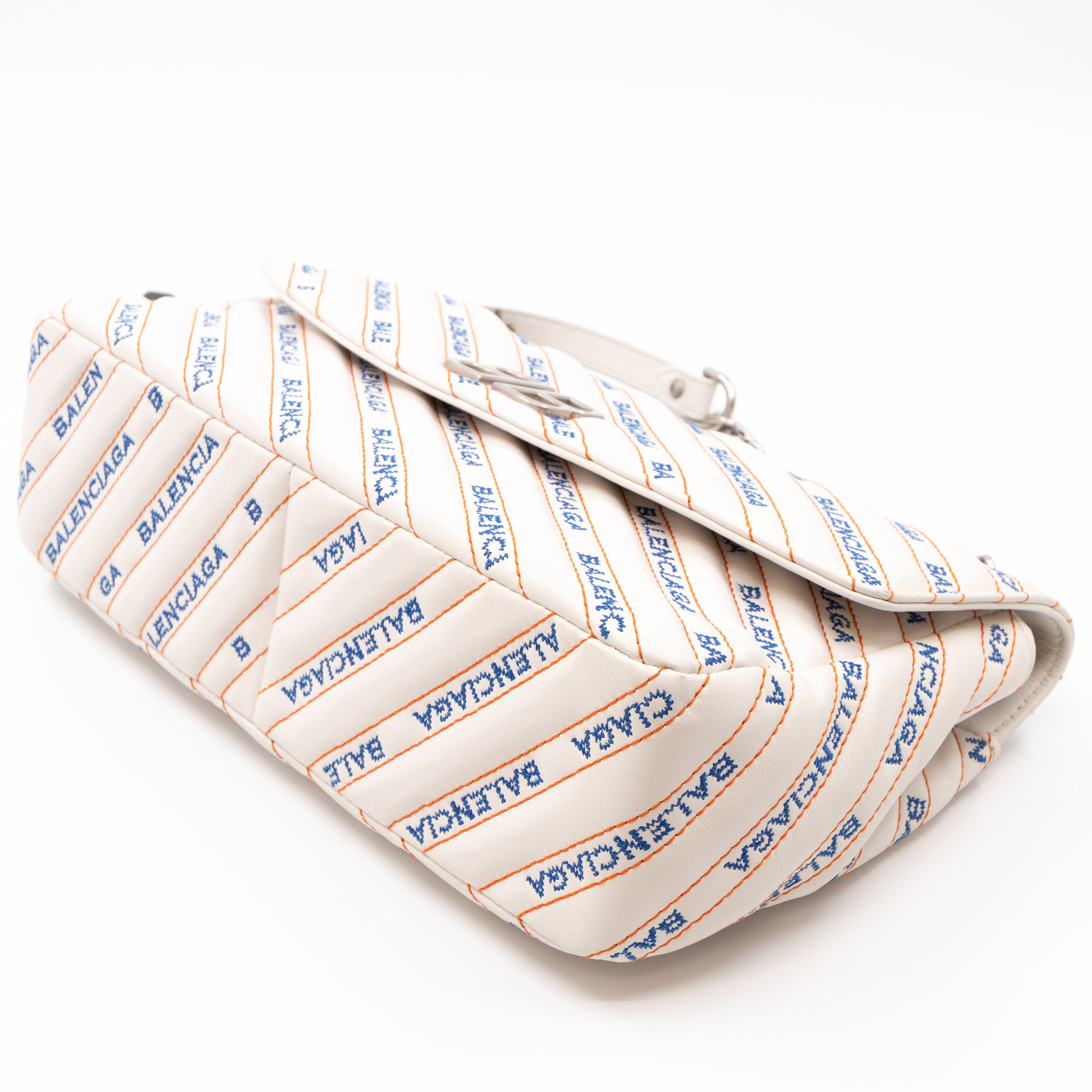 BB Round Charm Bag White Leather