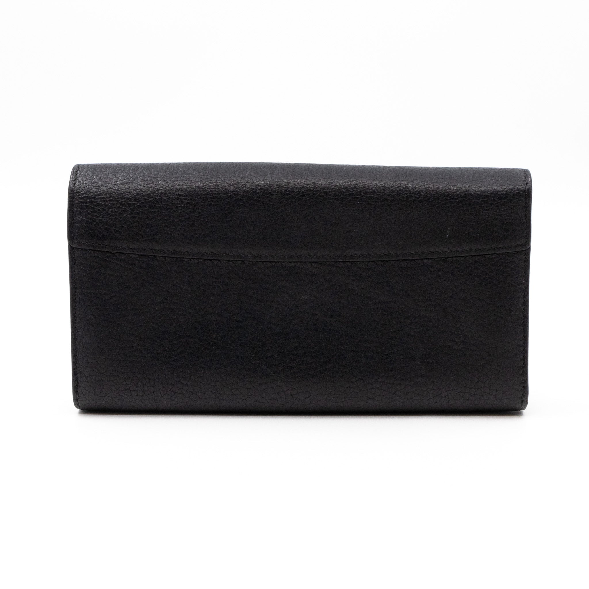 Capucines Wallet Black Leather