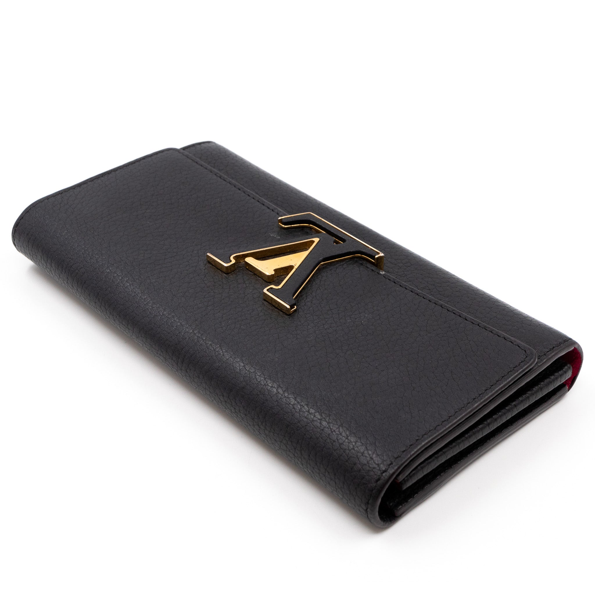 Capucines Wallet Black Leather