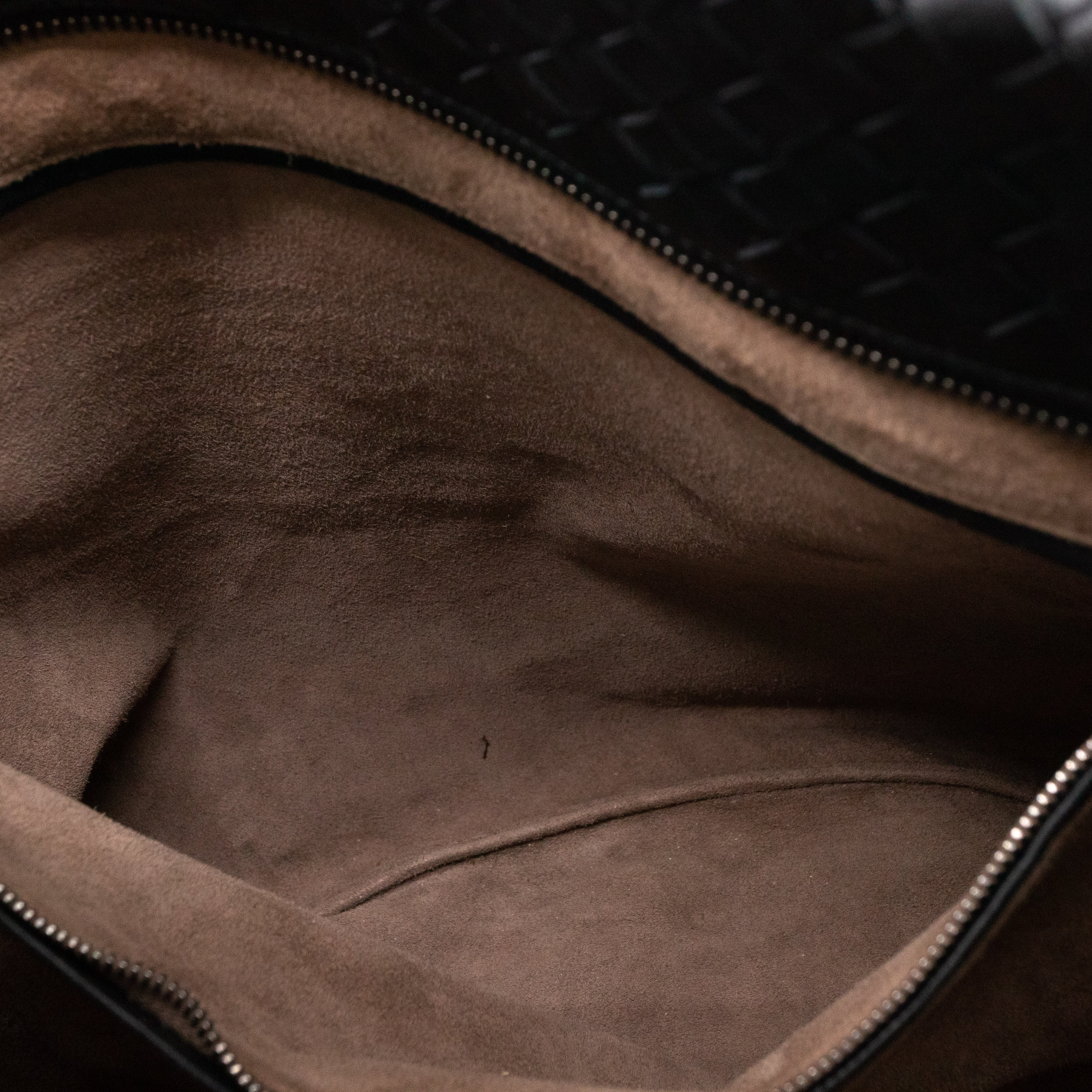 Large City Messenger Intrecciato Black Leather