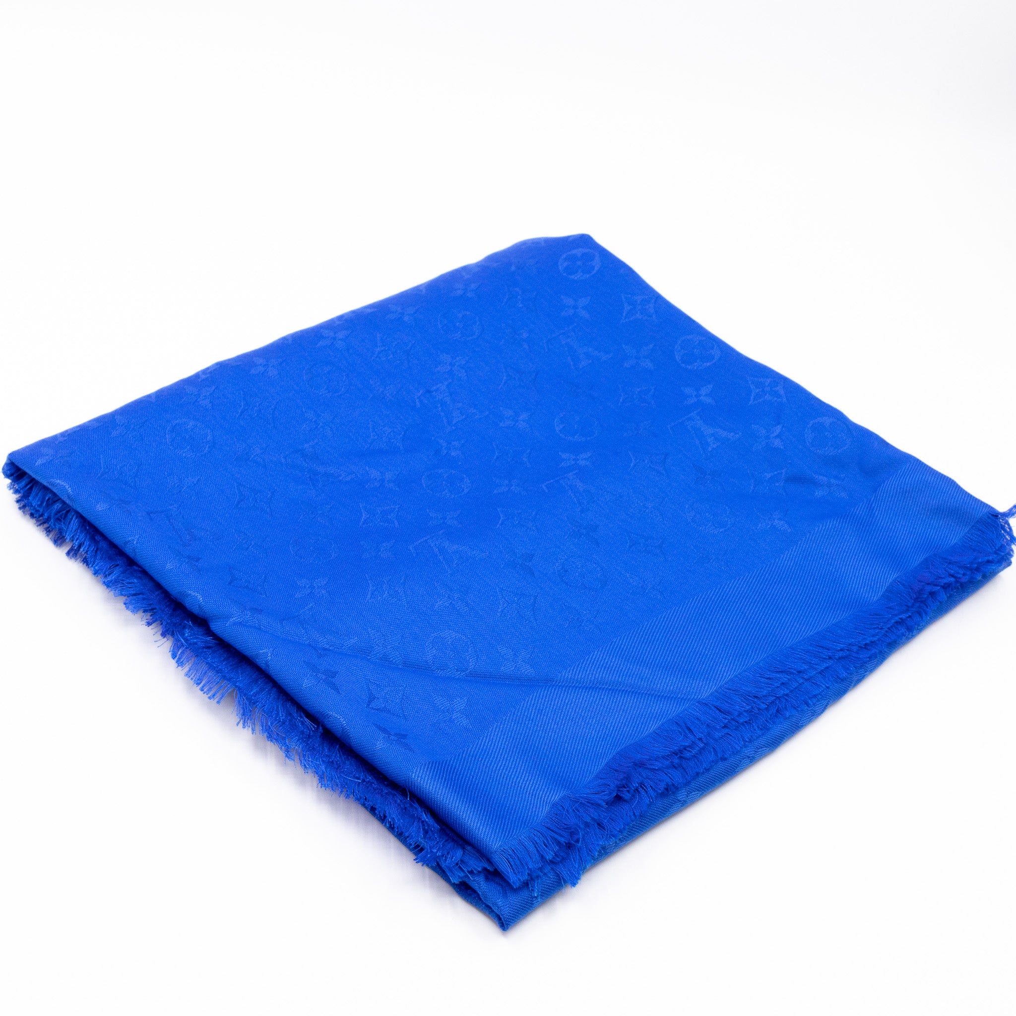 Monogram Shawl Blue