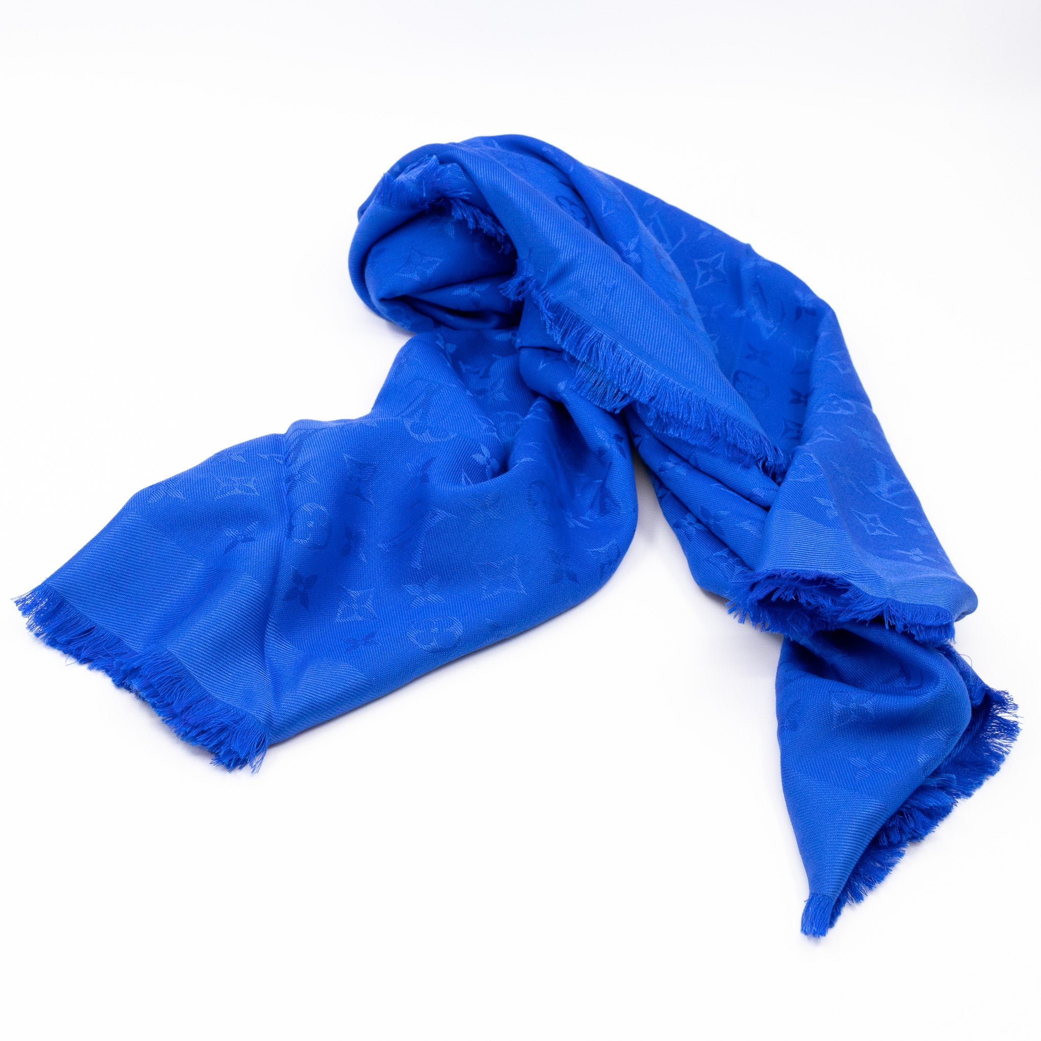 Monogram Shawl Blue