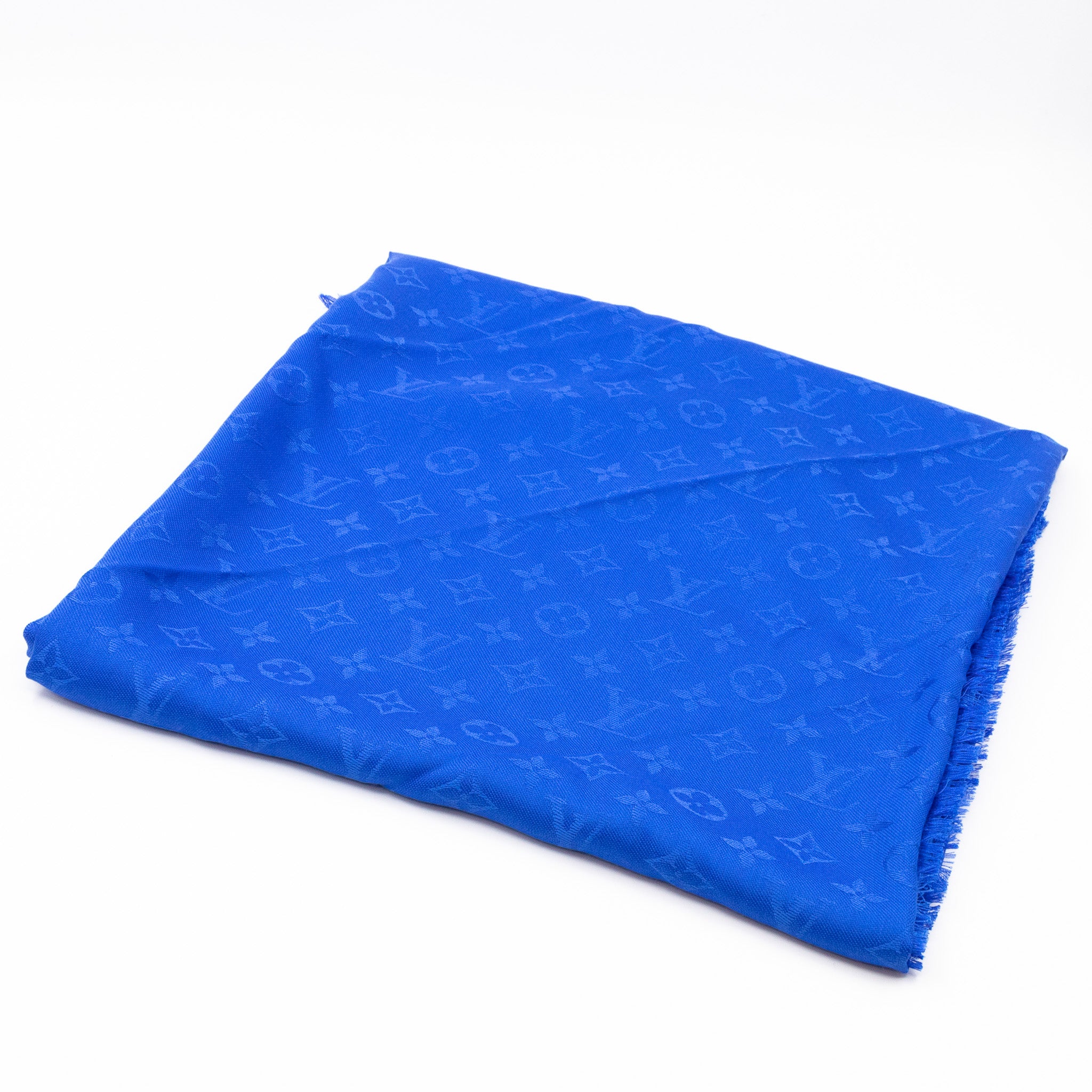 Monogram Shawl Blue