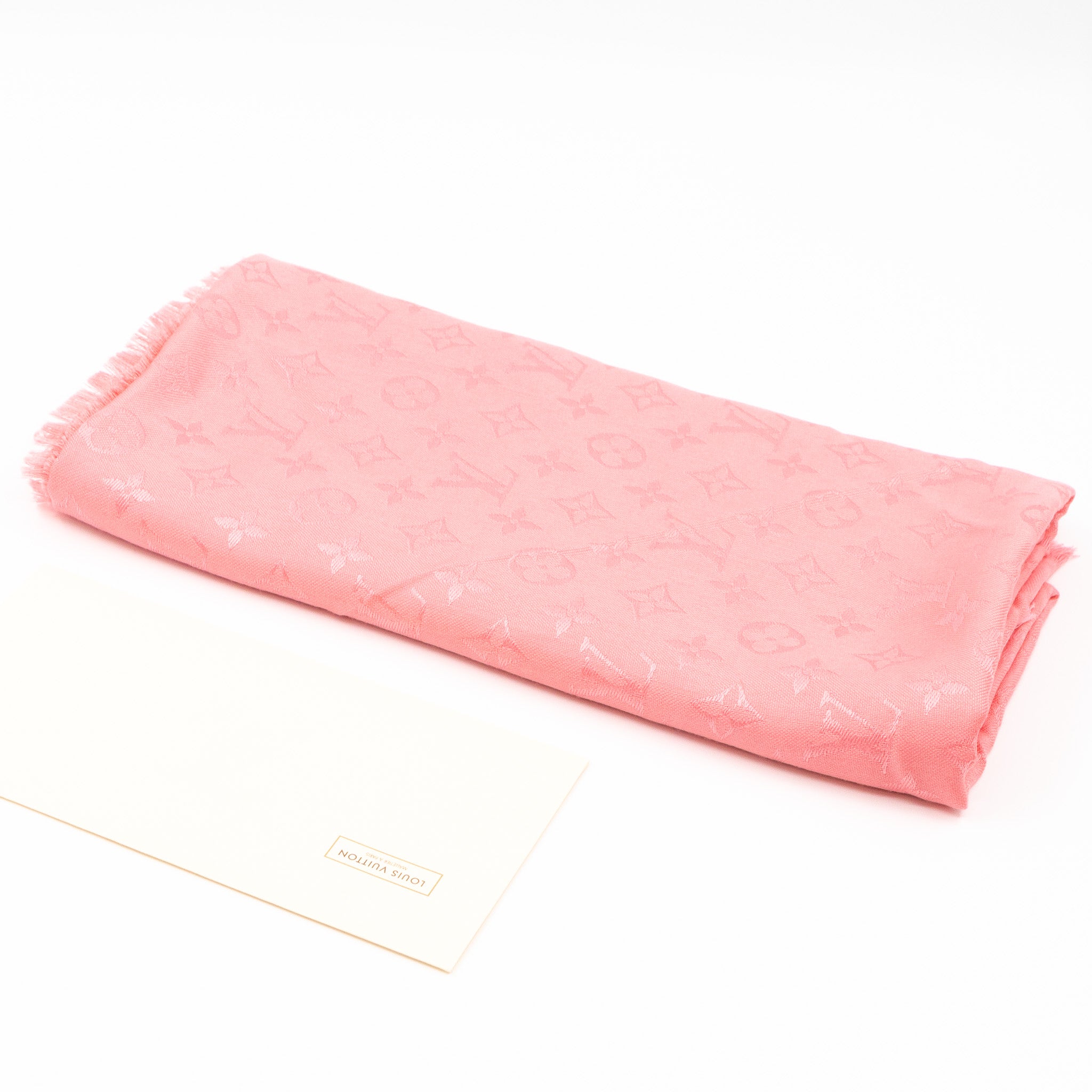 Monogram Shawl Coral