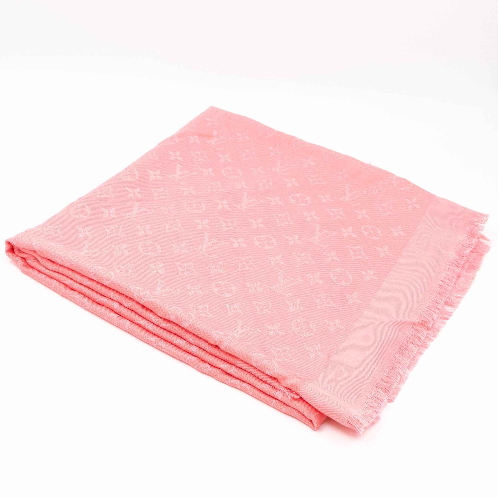 Monogram Shawl Coral