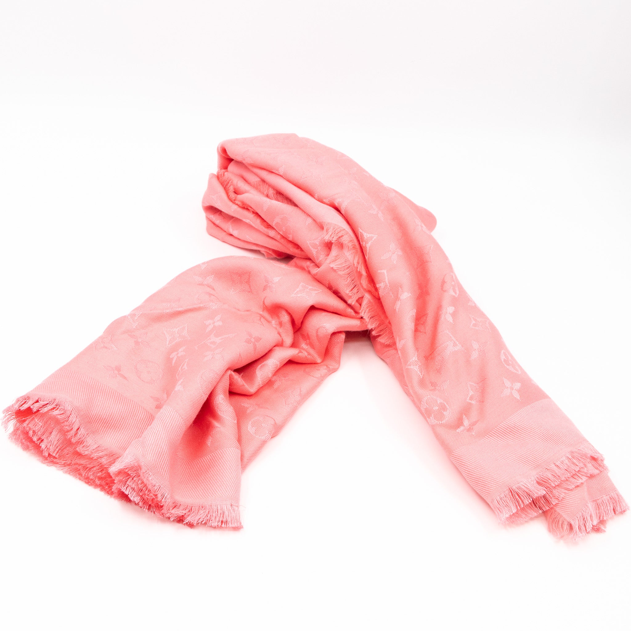 Monogram Shawl Coral