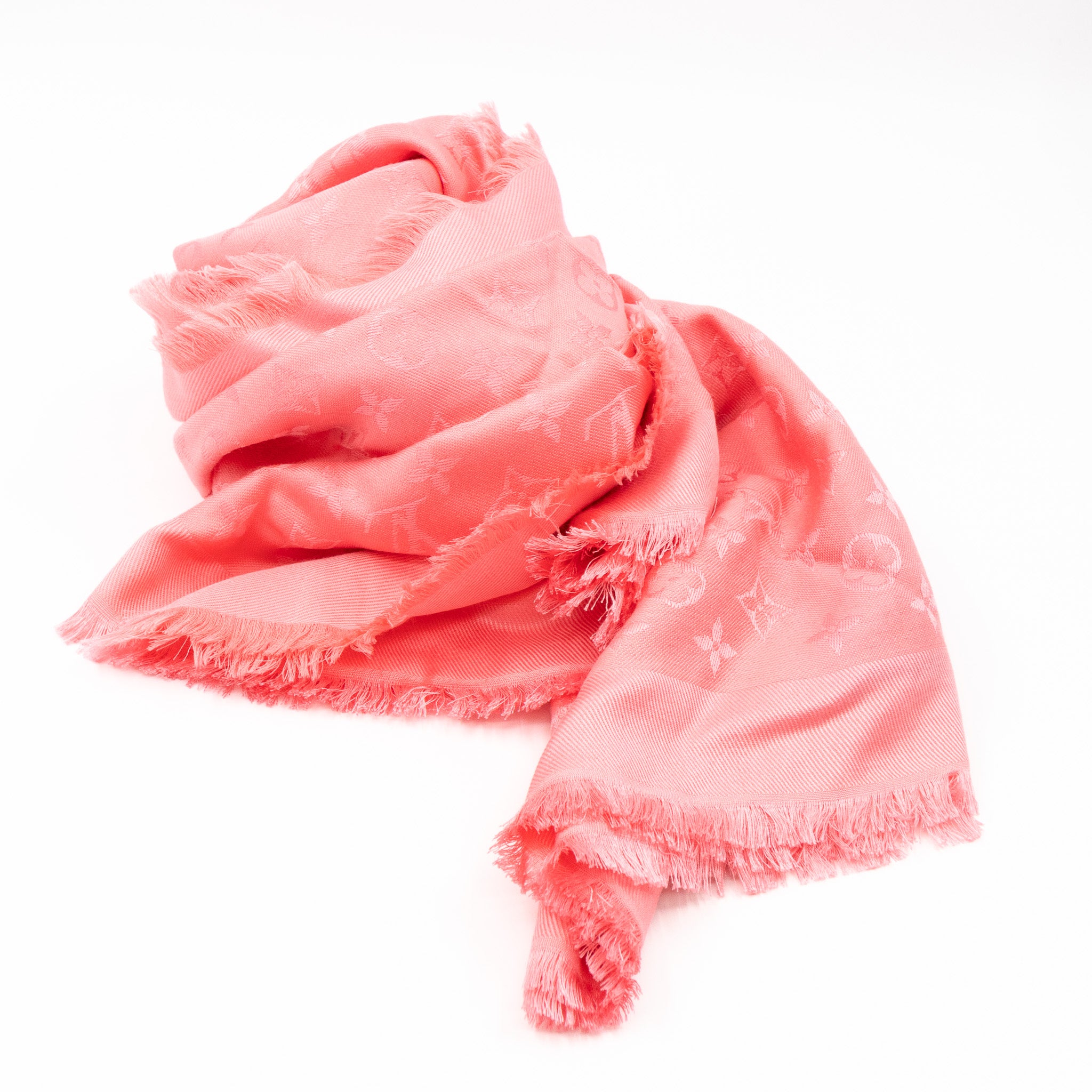 Monogram Shawl Coral