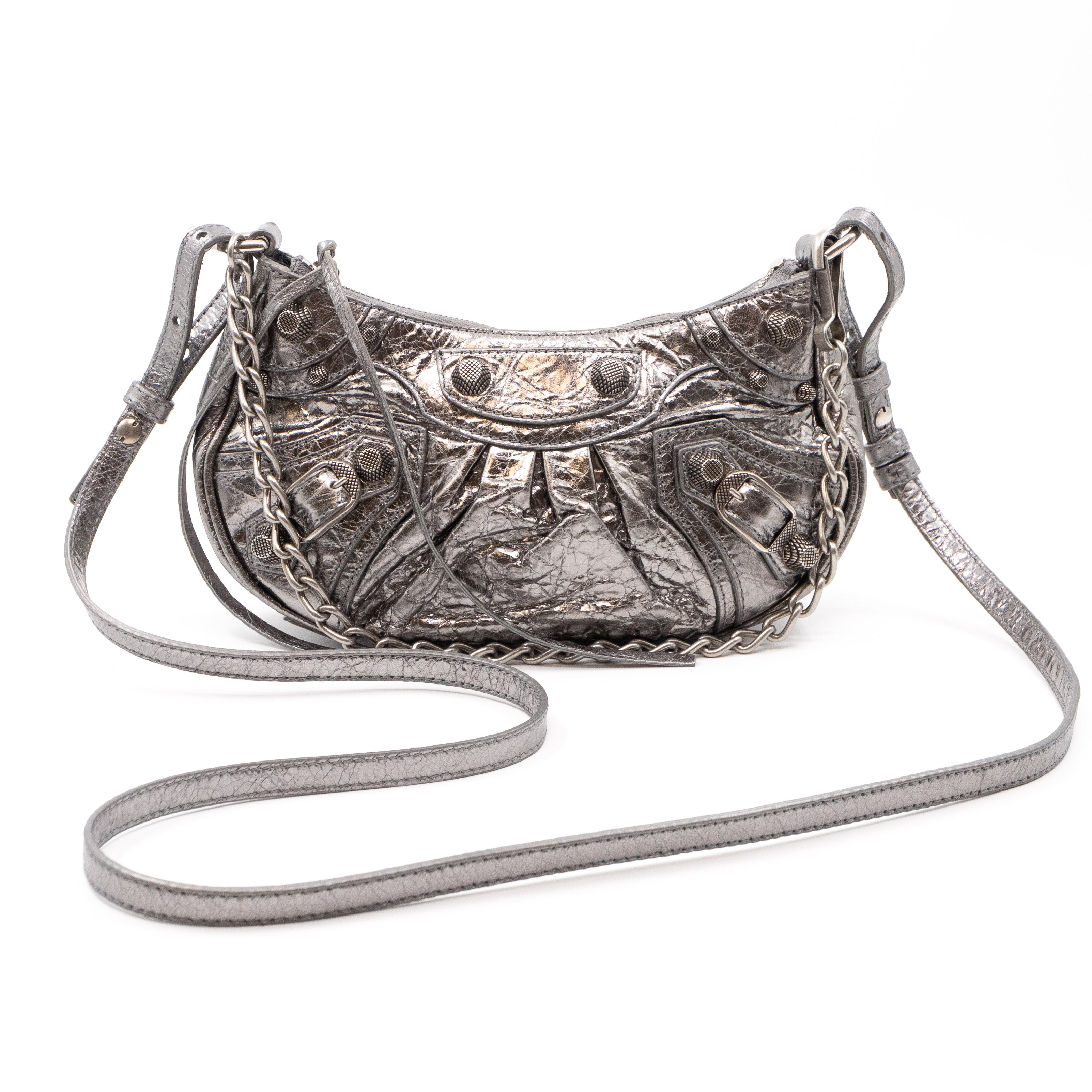 Le Cagole Mini Silver Leather