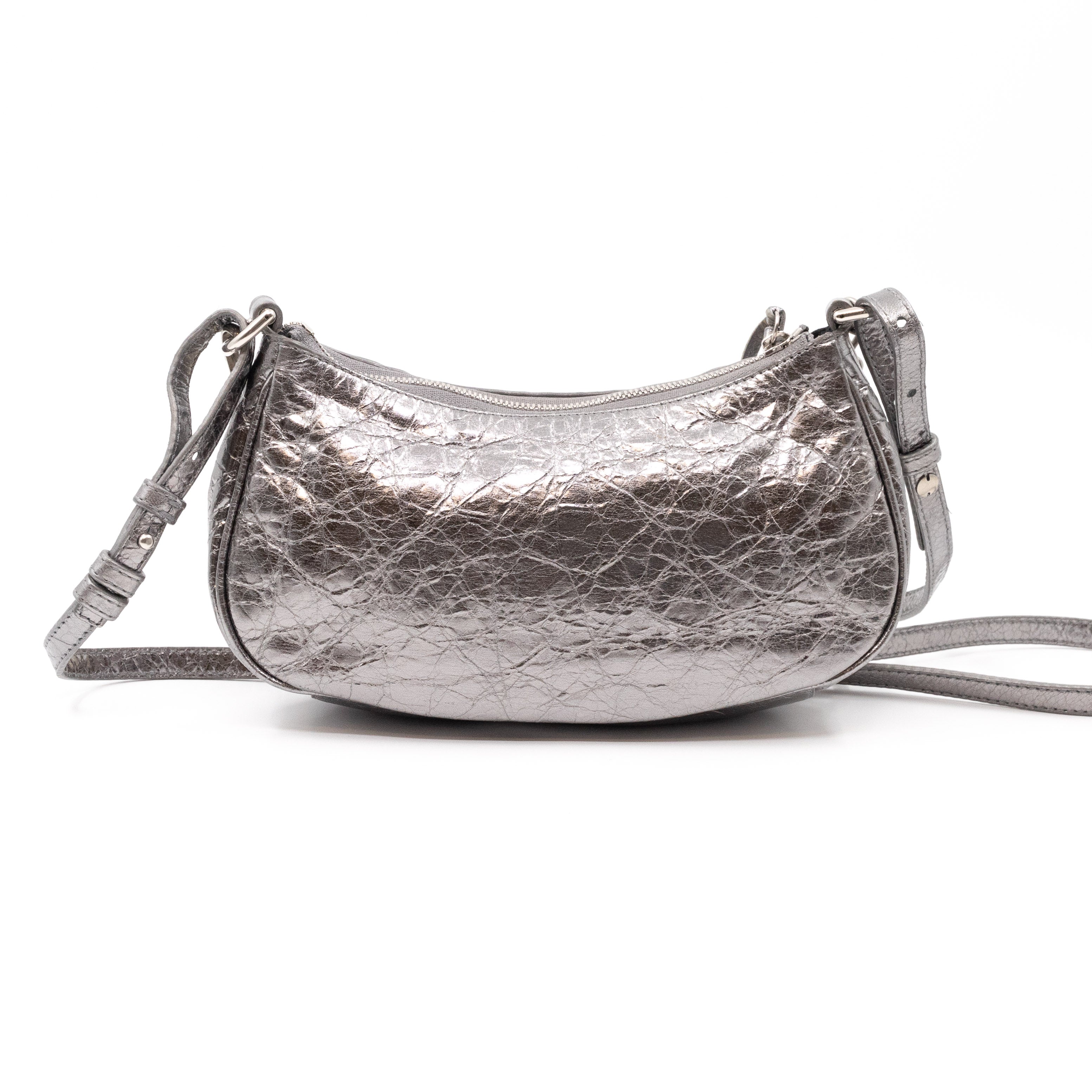 Le Cagole Mini Silver Leather