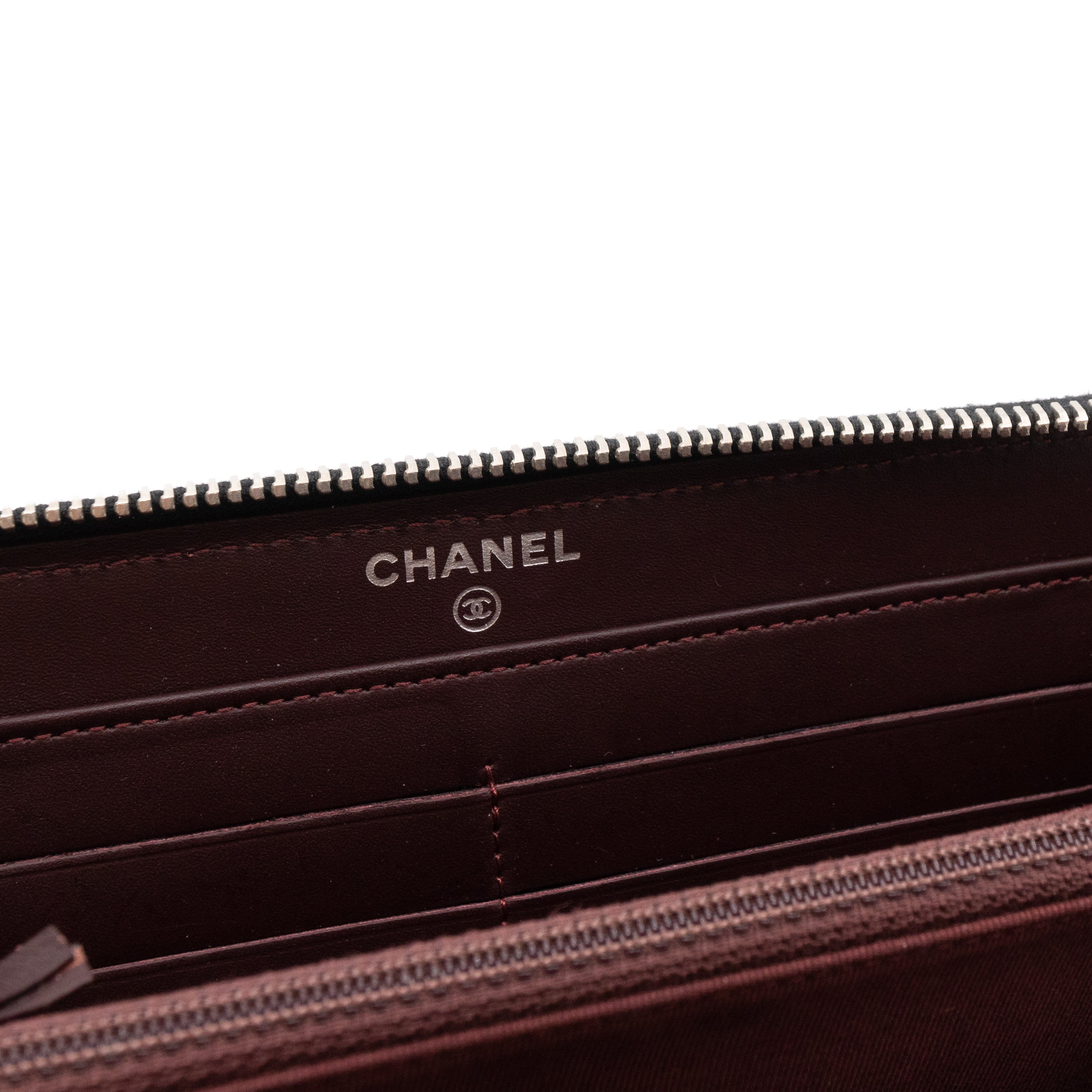 Zip Around Wallet Black Caviar Leather