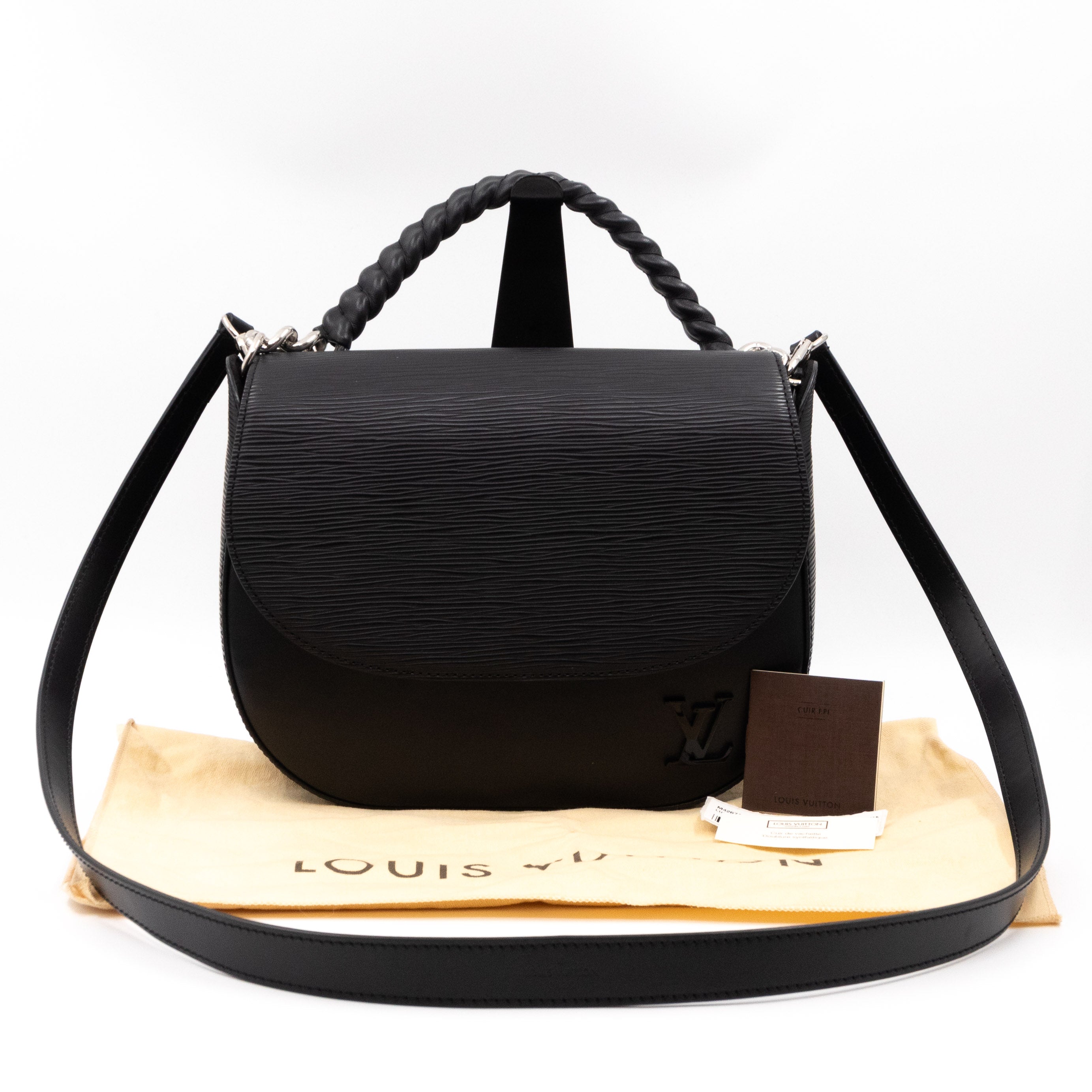 Louis Vuitton Luna Shoulder Bag Noir Epi Black Leather