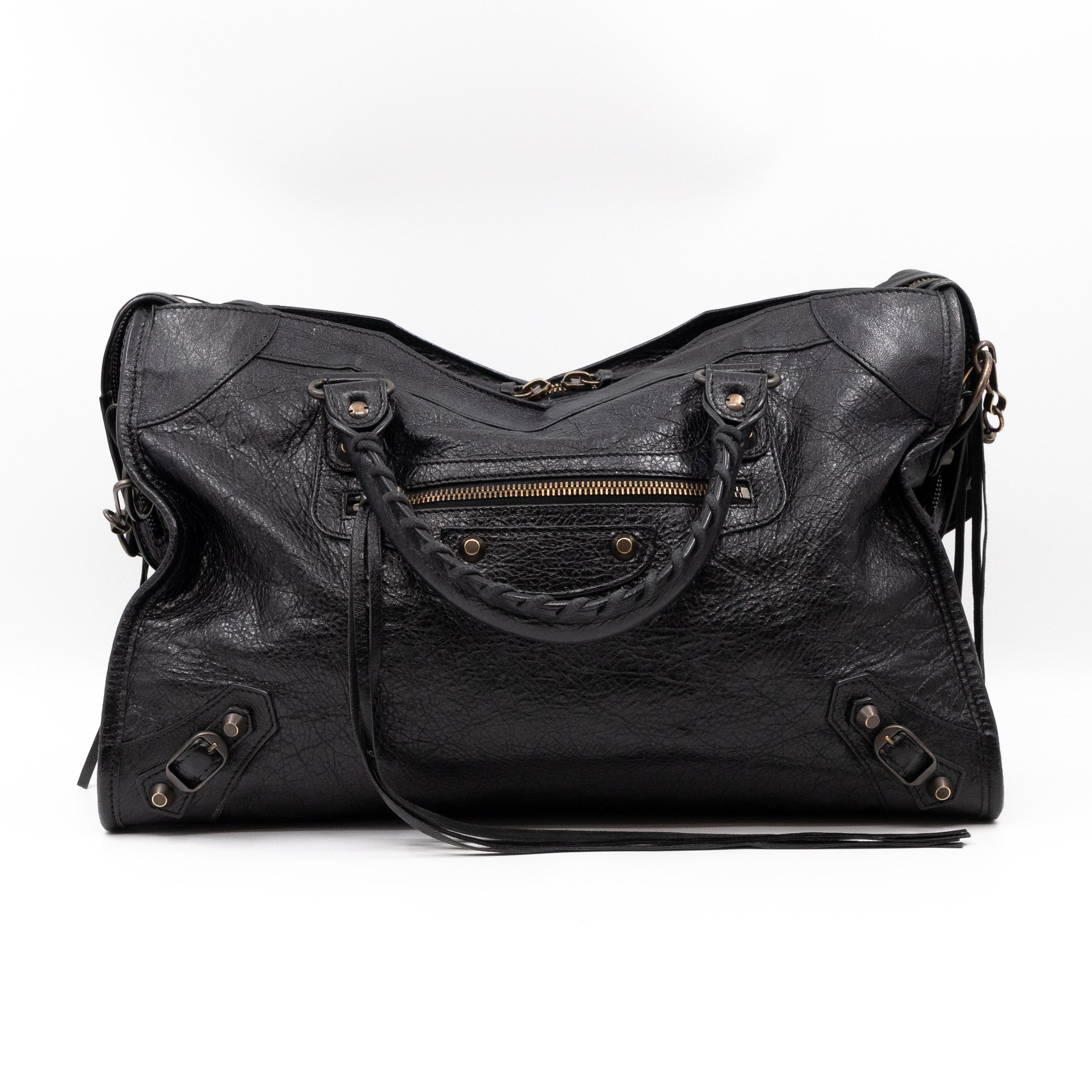 City Classic Studs Black Leather