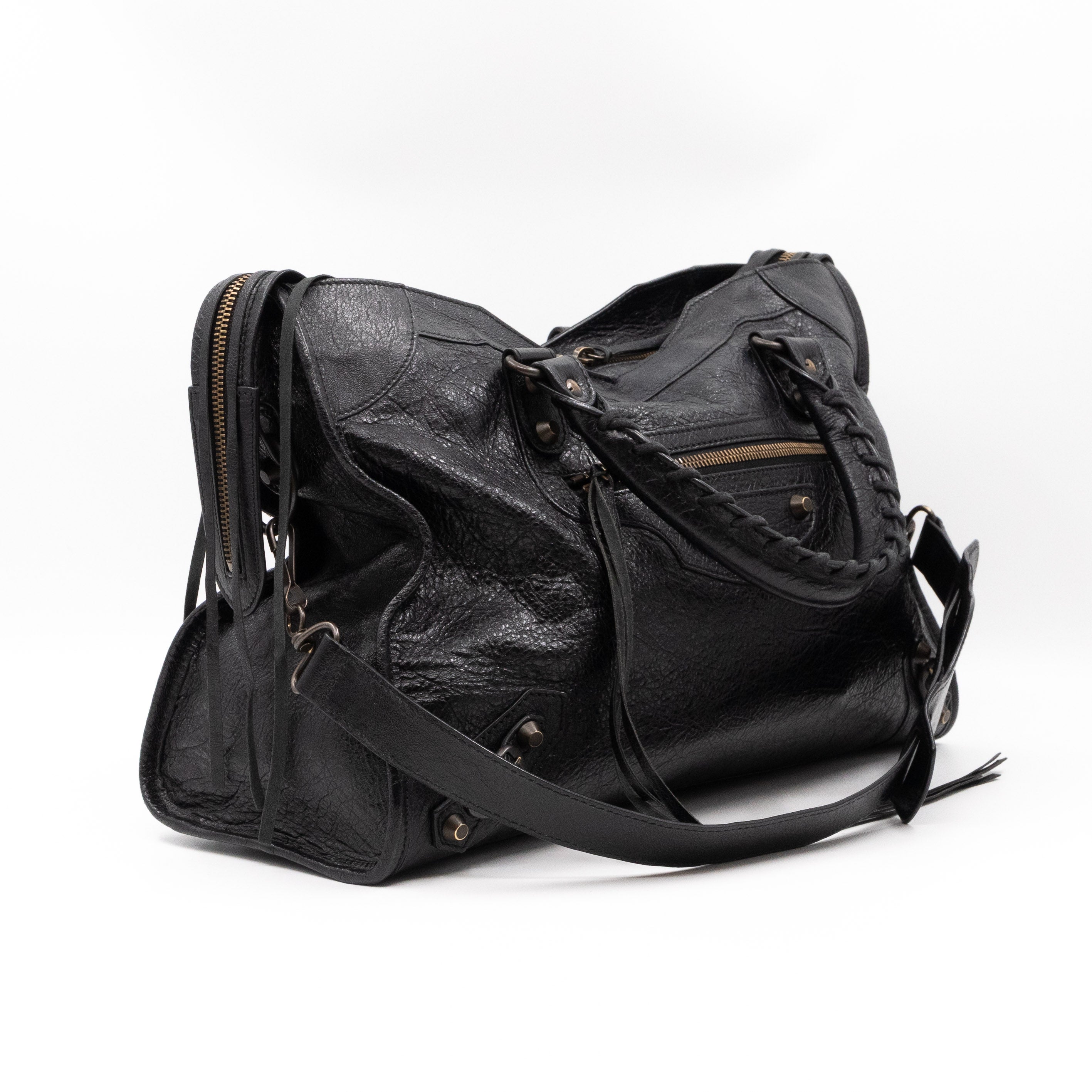 City Classic Studs Black Leather
