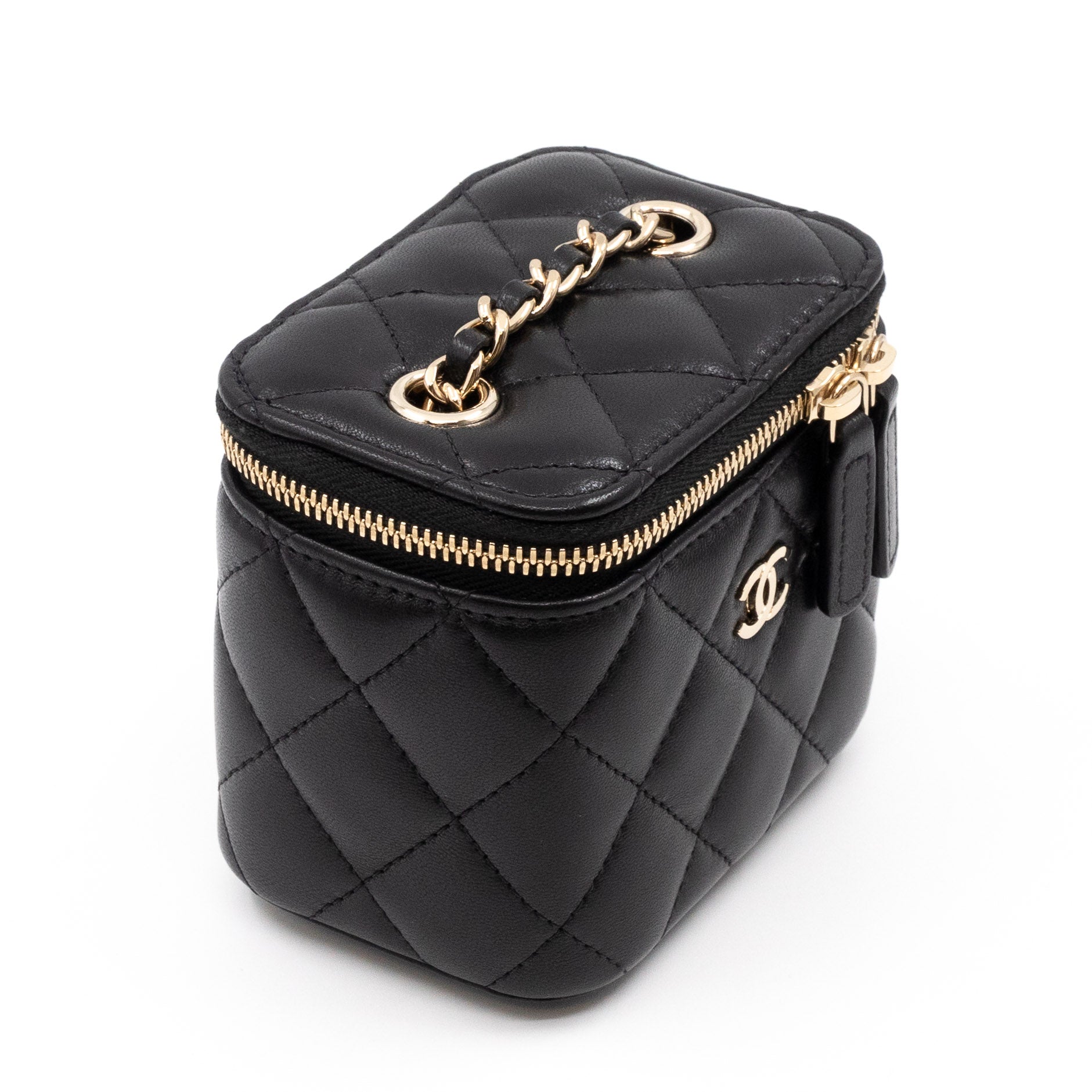 Small Vanity On Chain Black Leather