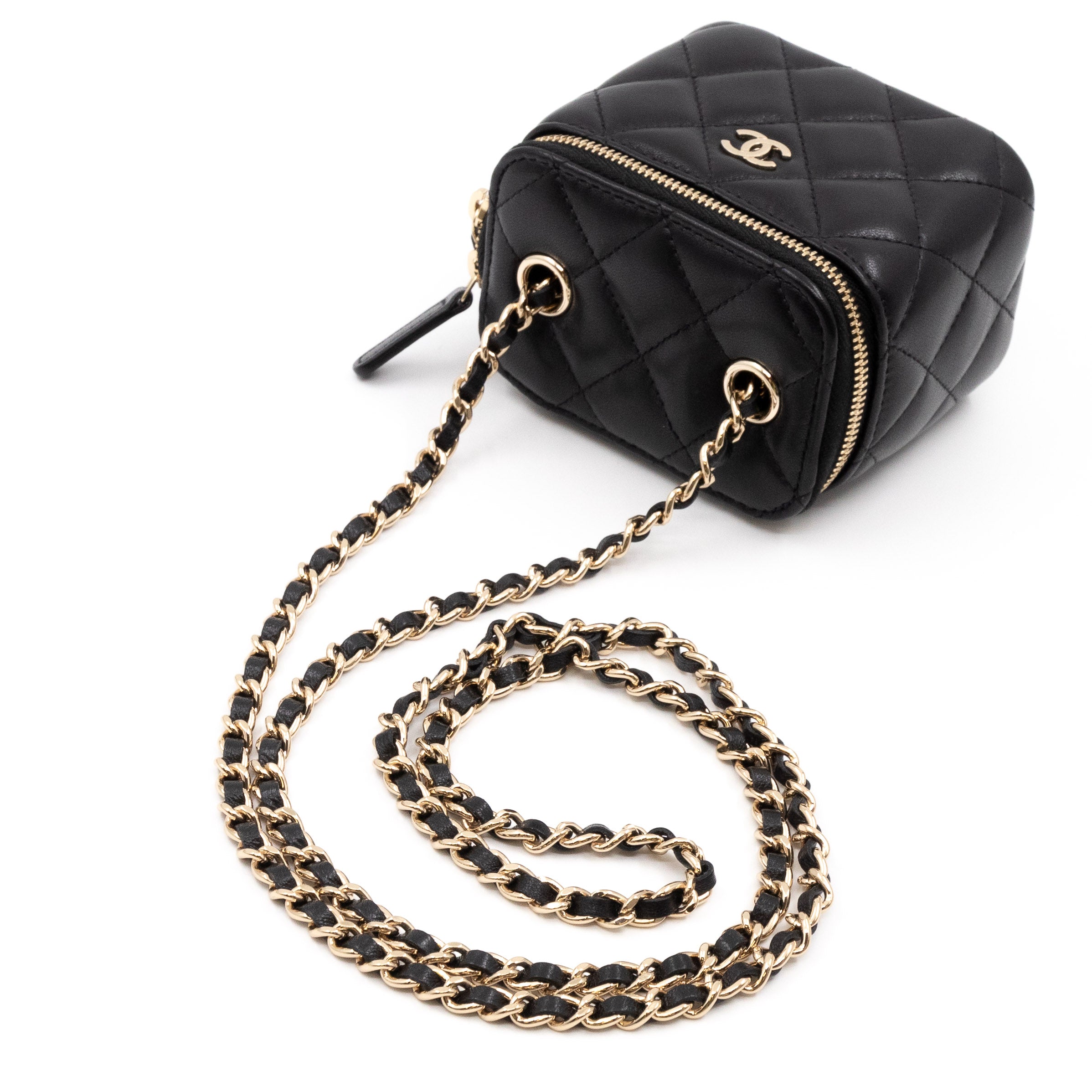 Small Vanity On Chain Black Leather