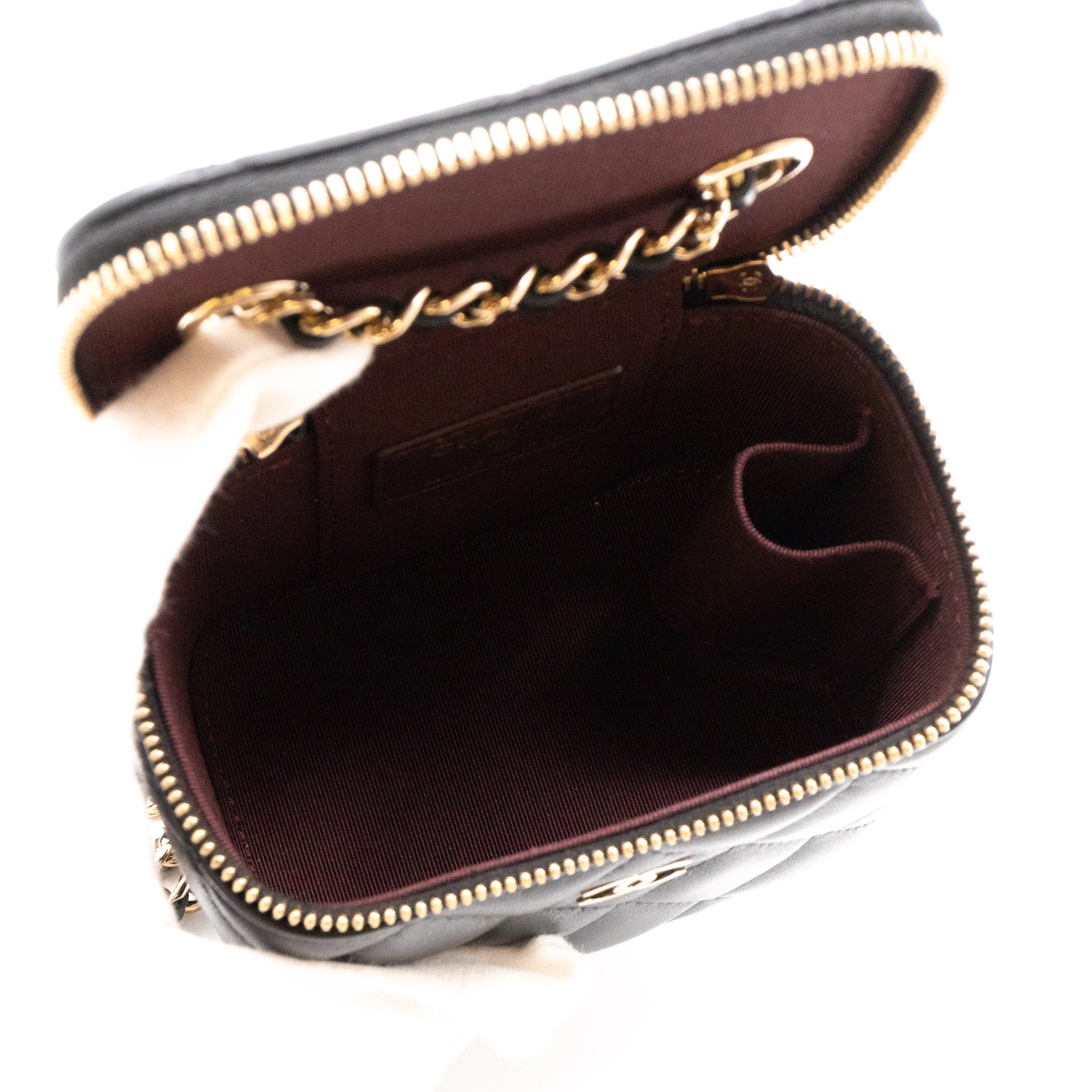 Small Vanity On Chain Black Leather