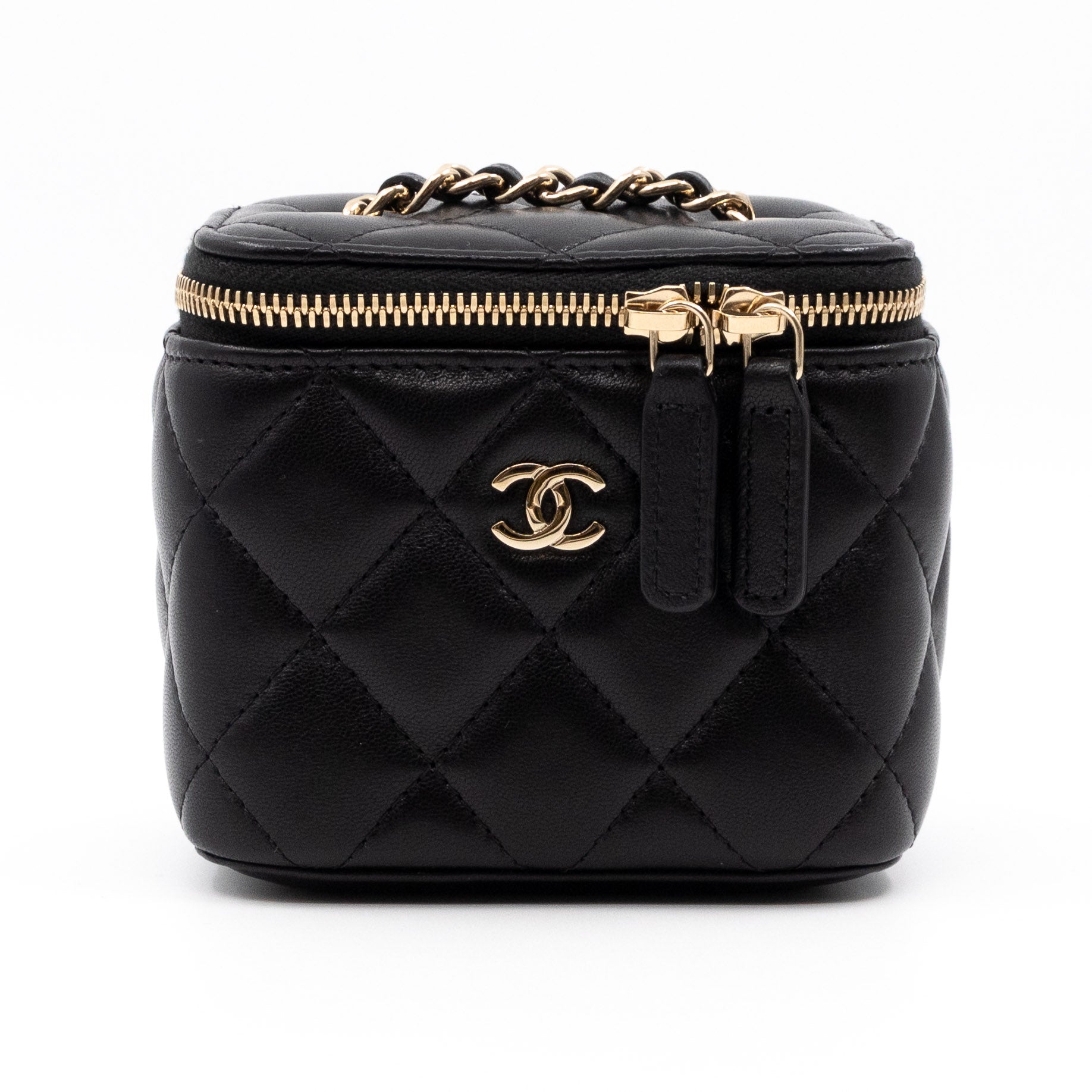 Small Vanity On Chain Black Leather