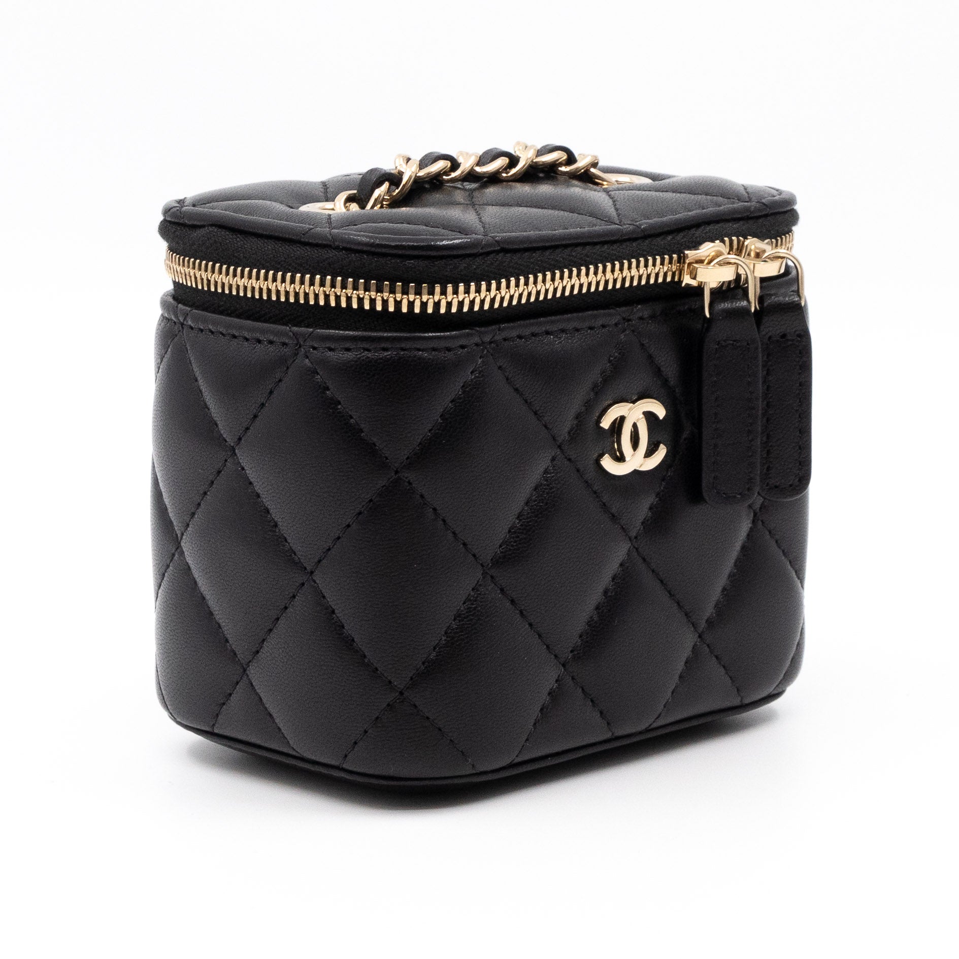 Small Vanity On Chain Black Leather