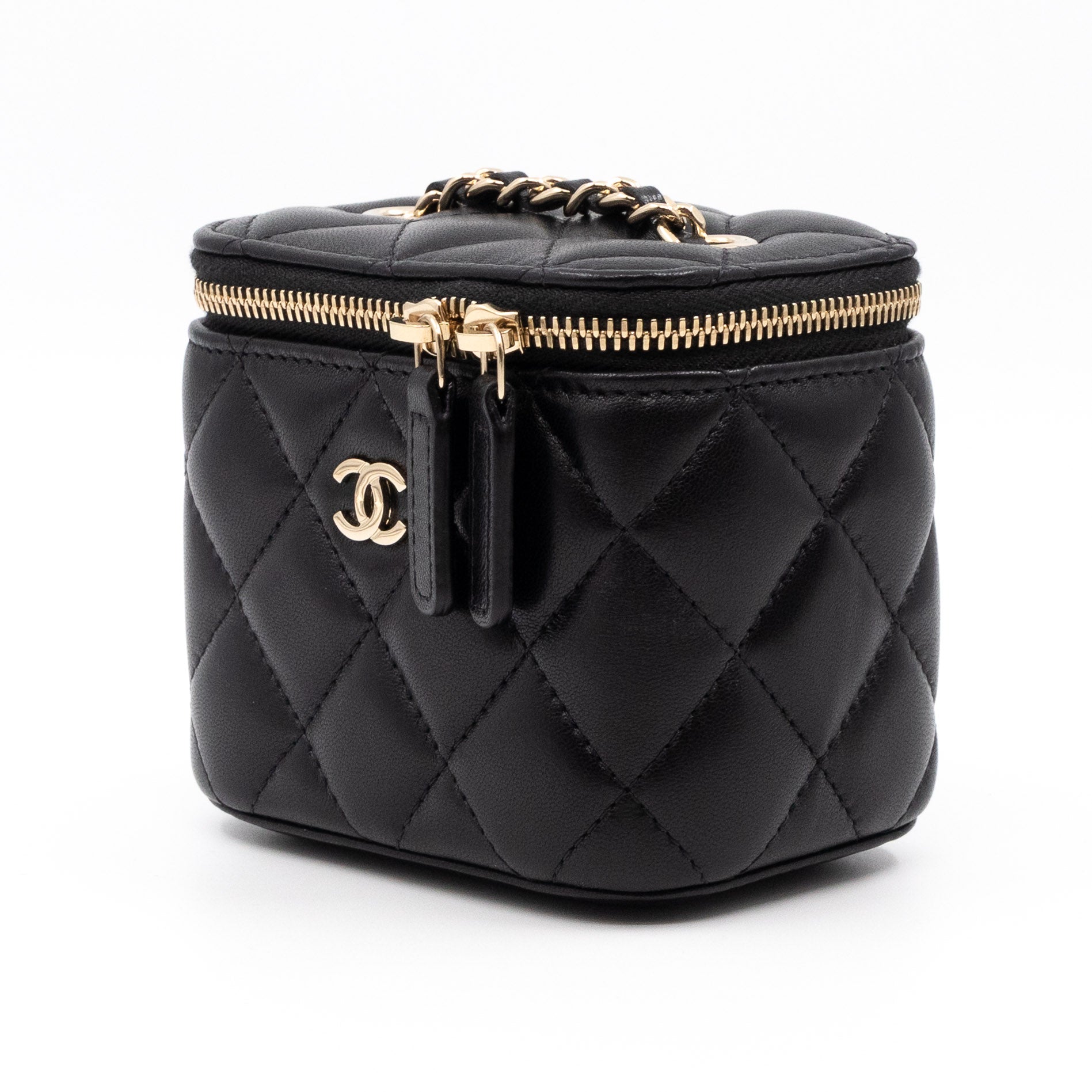 Small Vanity On Chain Black Leather