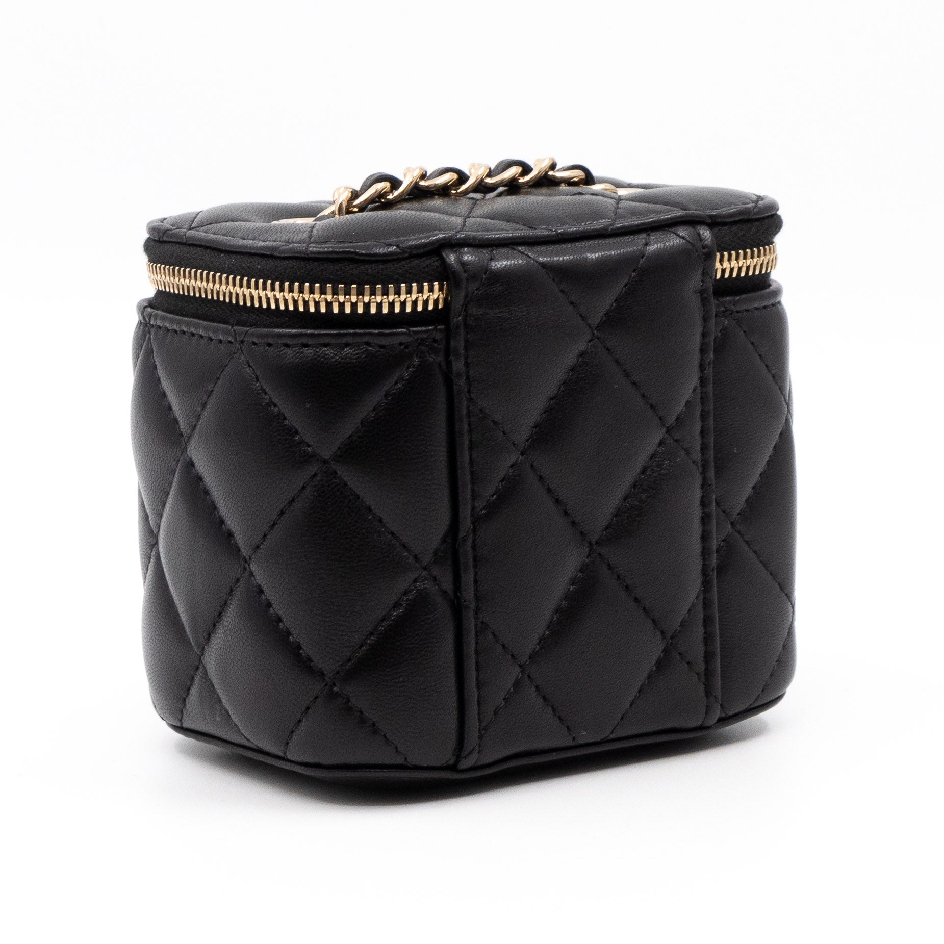 Small Vanity On Chain Black Leather