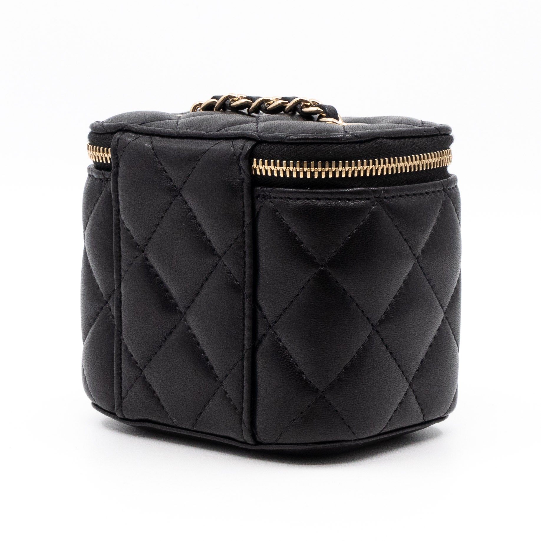 Small Vanity On Chain Black Leather