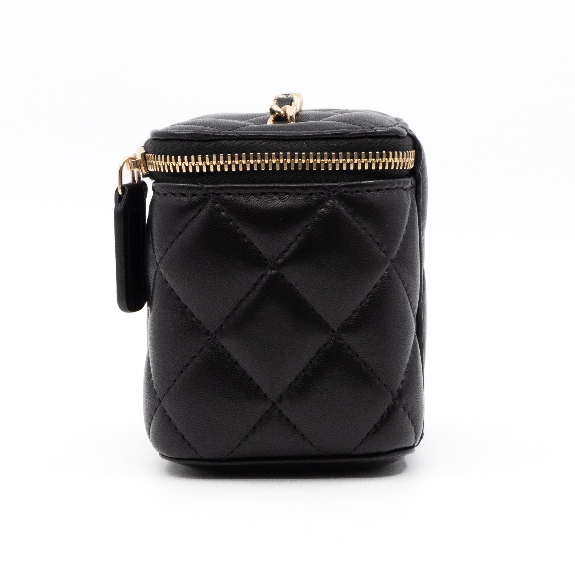 Small Vanity On Chain Black Leather